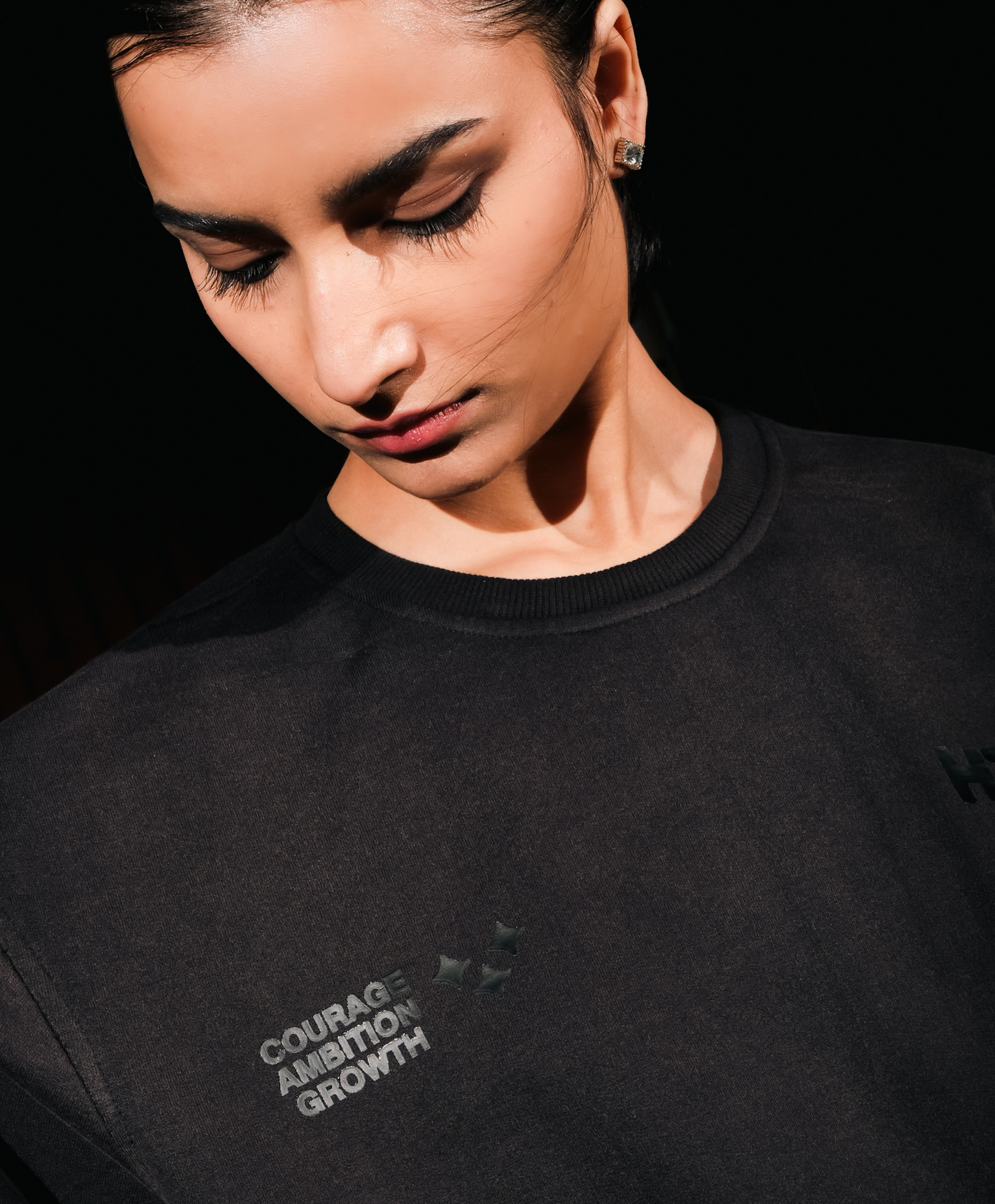 FKD Cropped Black Oversized Unisex T-Shirt