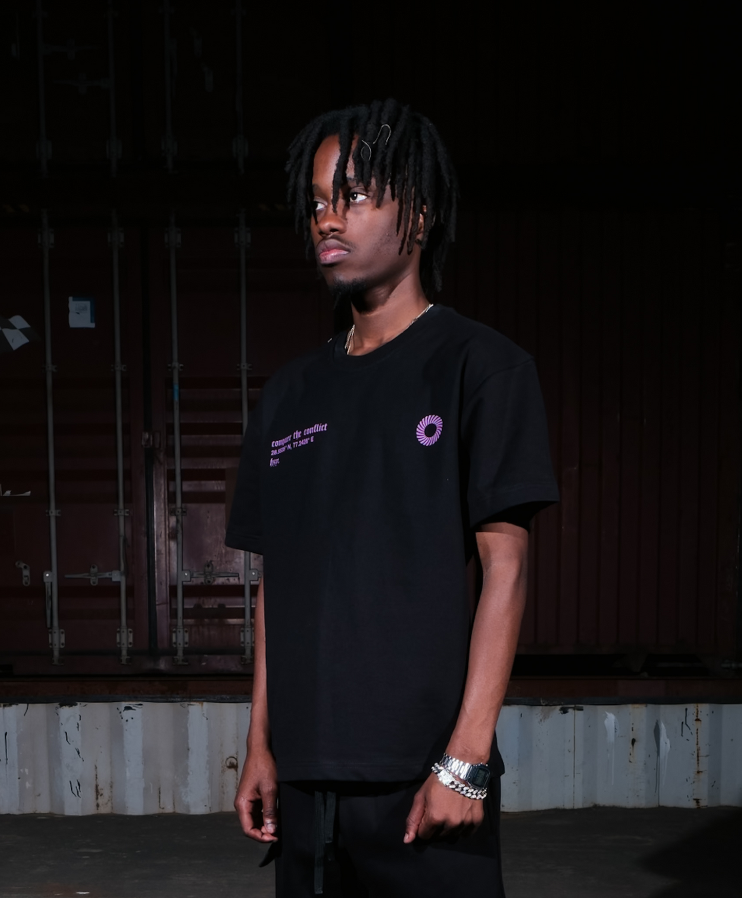 Reveraph Unisex Black Oversized T-Shirt | Minimal Style