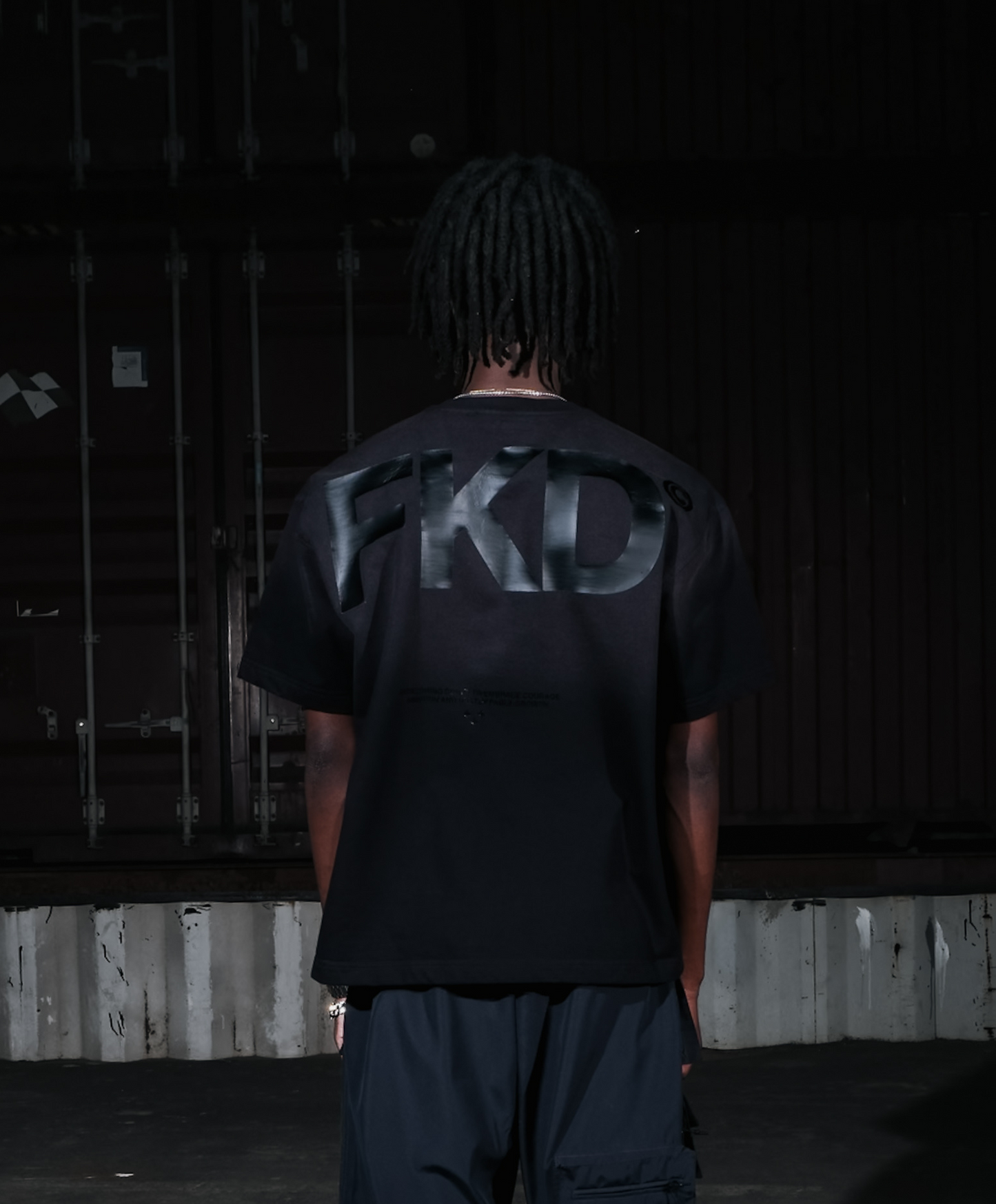 FKD Cropped Black Oversized Unisex T-Shirt