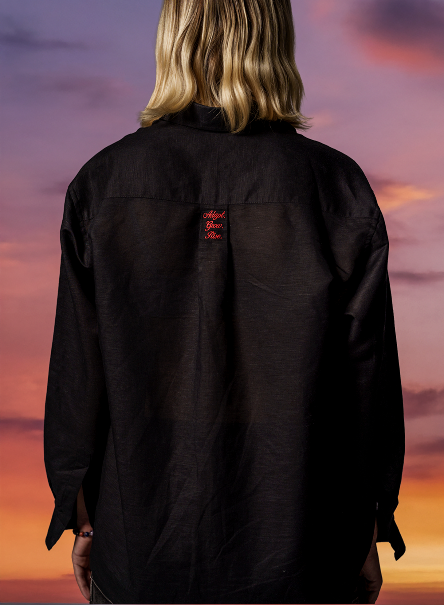 Evolve Black Cotton-Linen Relaxed Fit Shirt