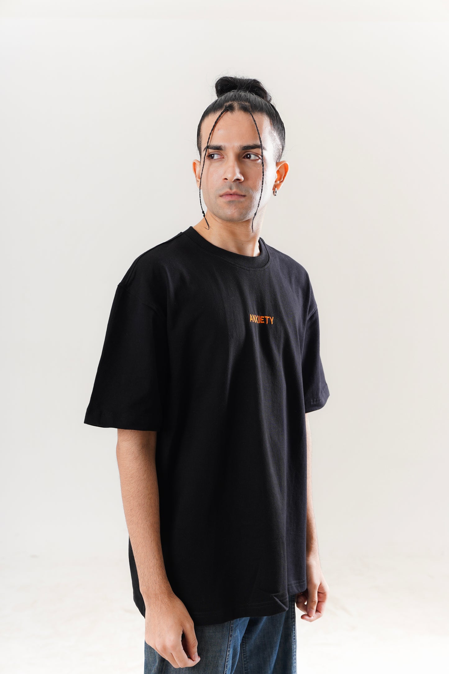 Anxiety Black Oversized Tee | Comfort Meets Streetwear