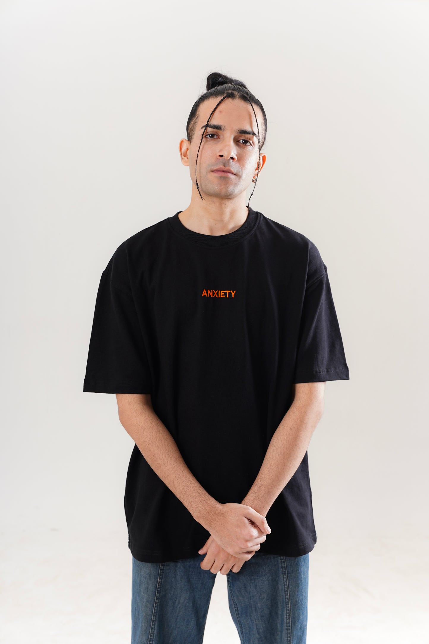Anxiety Black Oversized Tee | Comfort Meets Streetwear