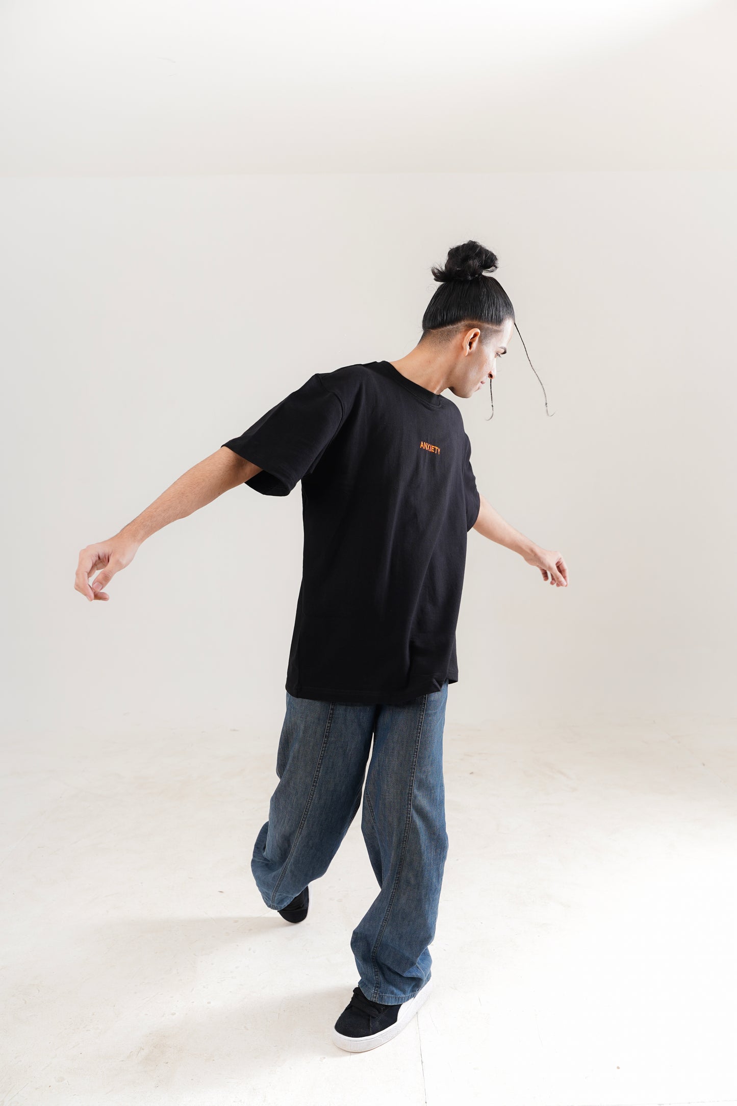 Anxiety Black Oversized Tee | Comfort Meets Streetwear
