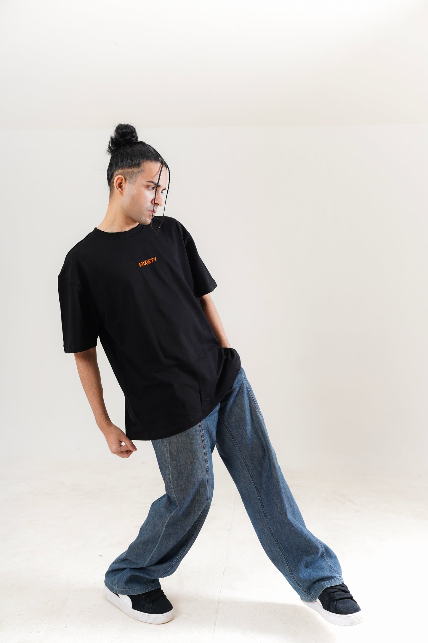 Anxiety Black Oversized Tee | Comfort Meets Streetwear