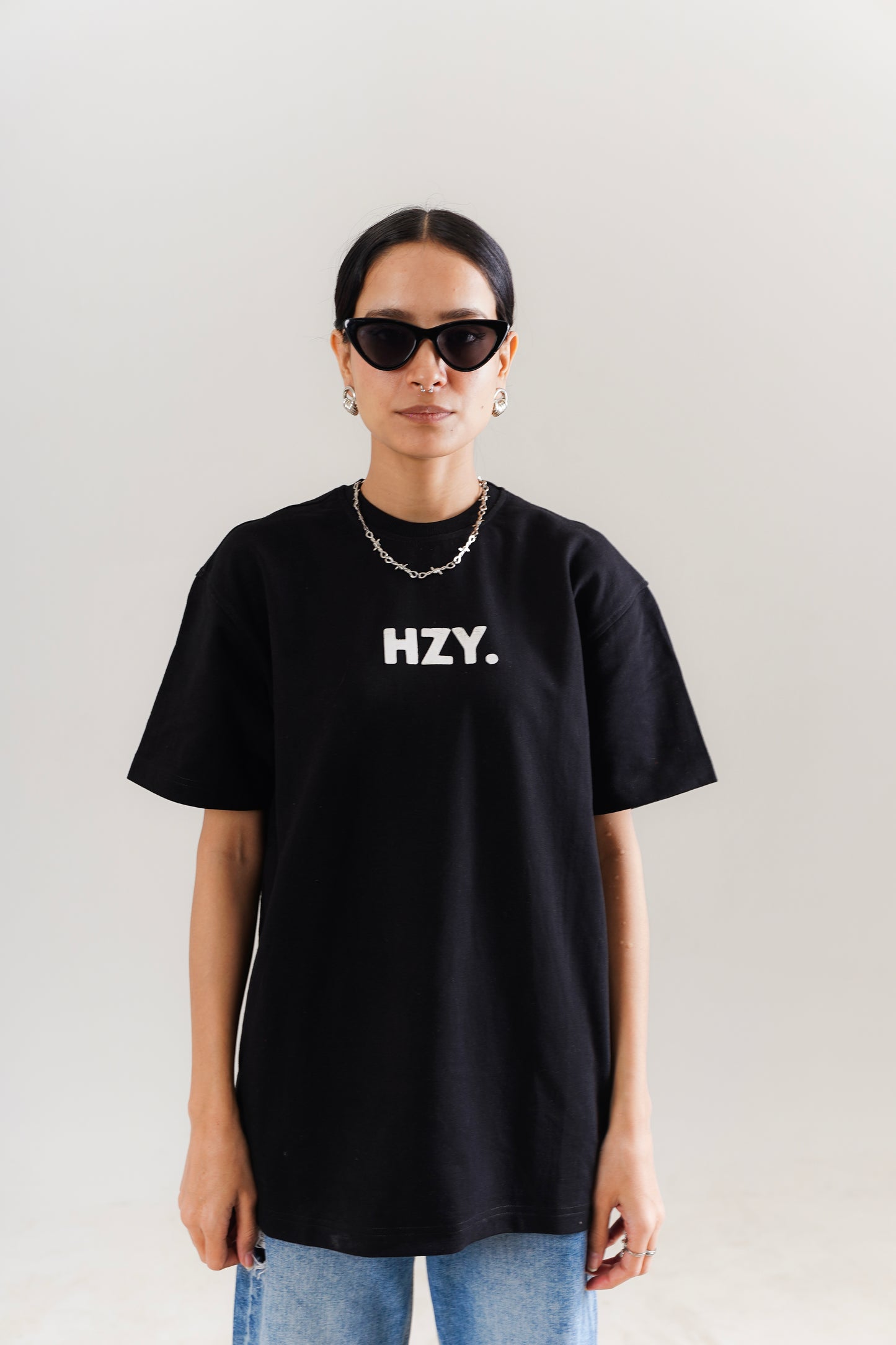 Identity Crisis Reflective Black Oversized T-Shirt