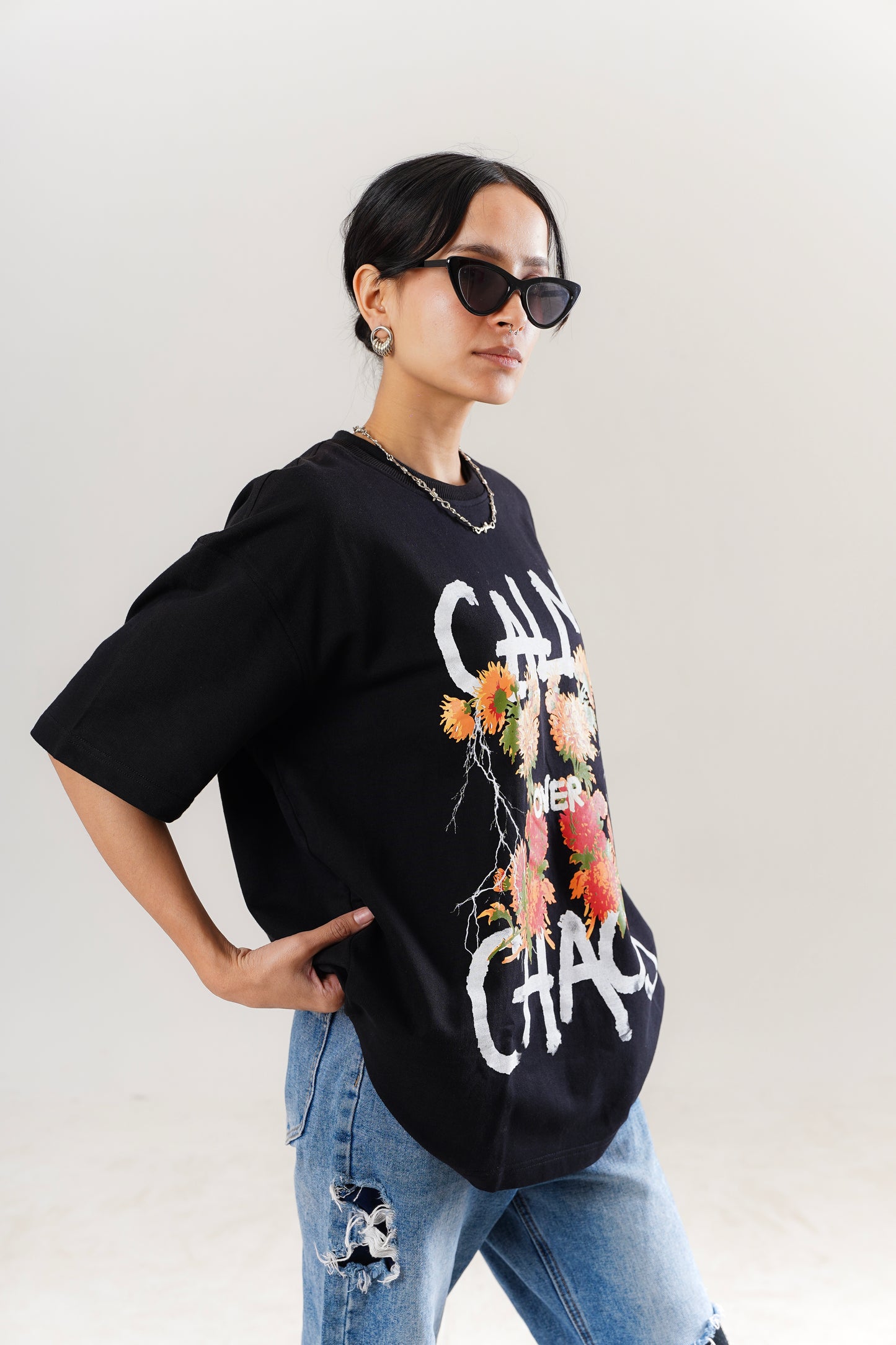 Calm Over Chaos Tee Black