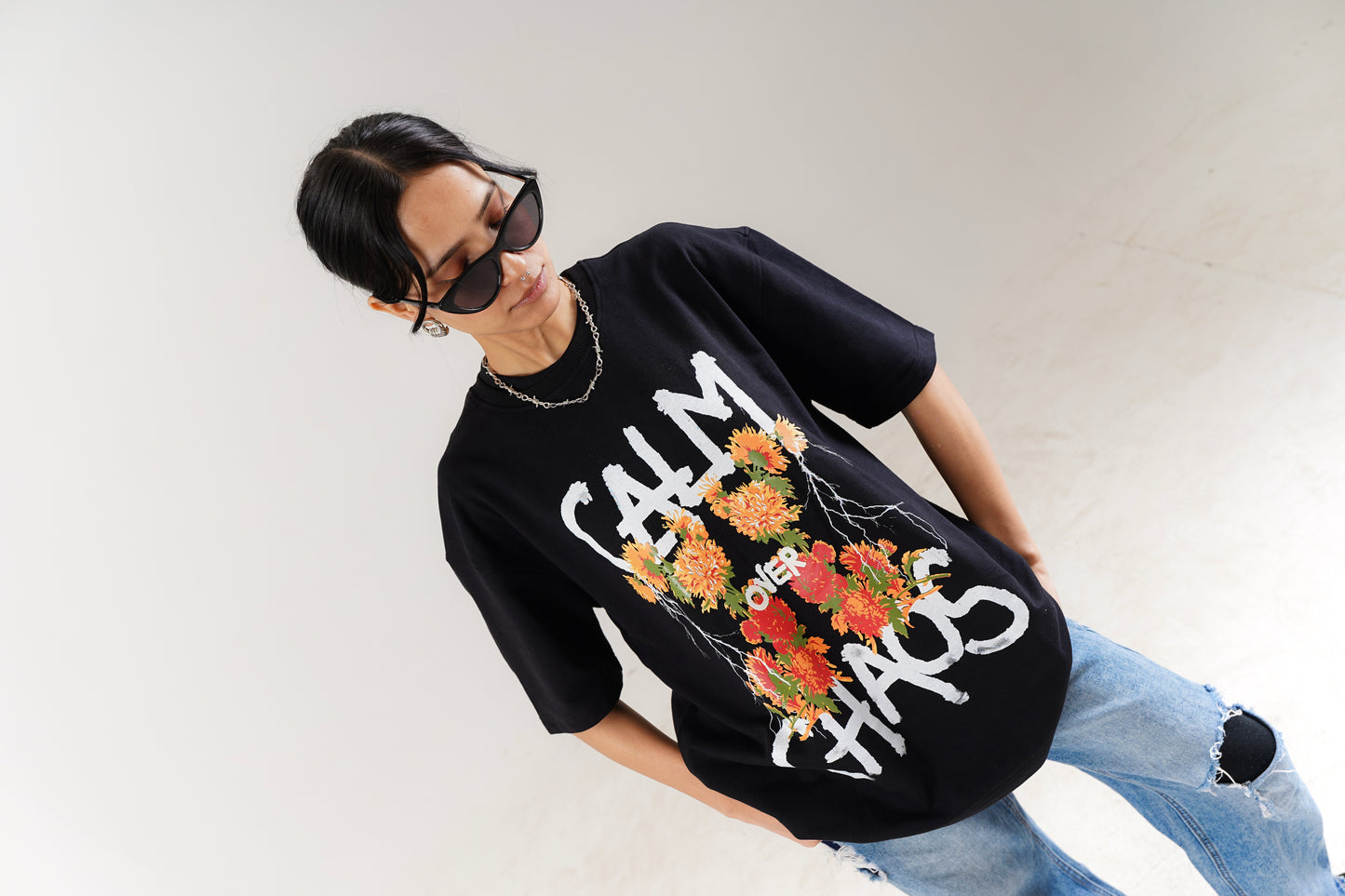 Calm Over Chaos Tee Black