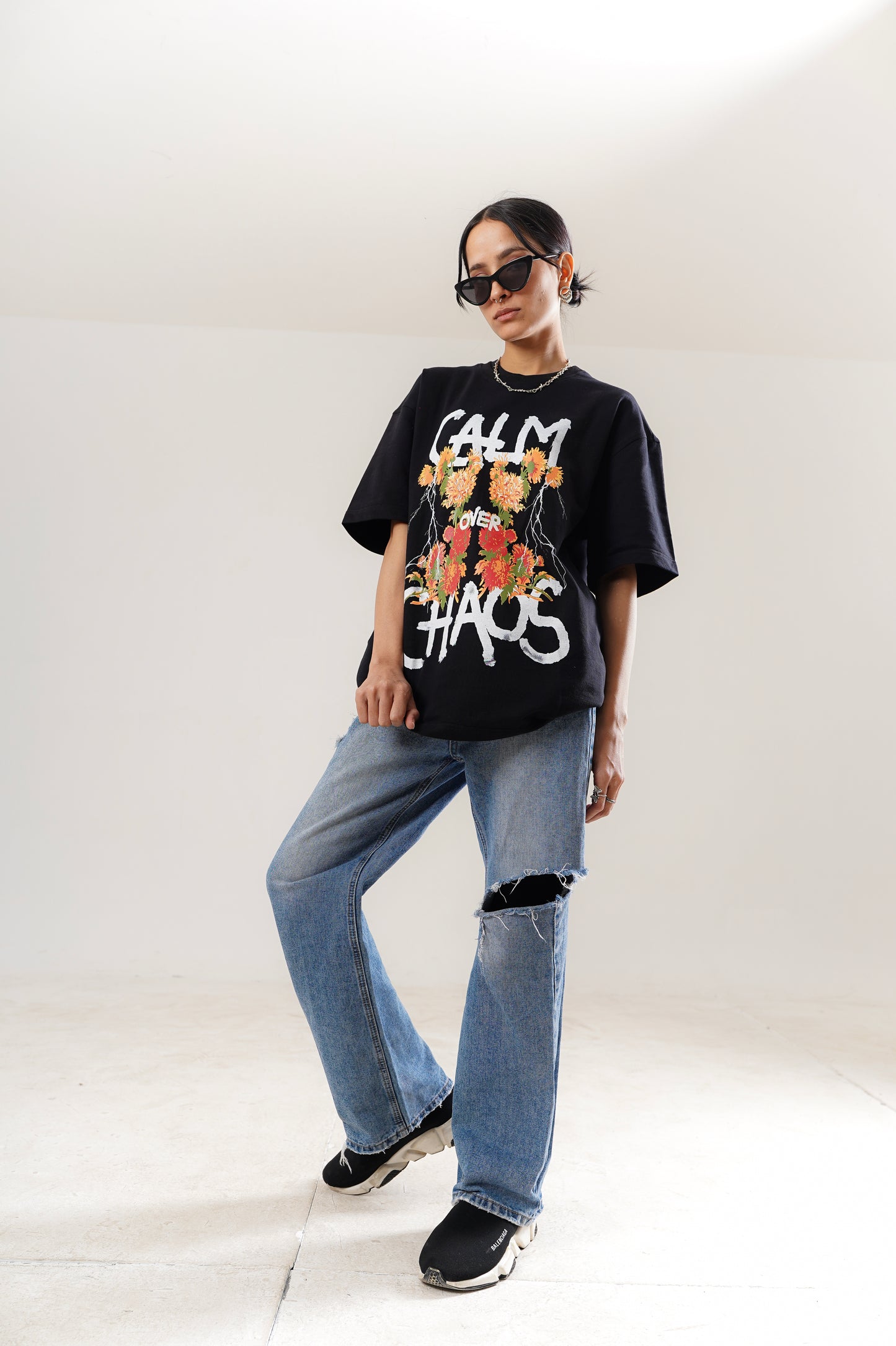 Calm Over Chaos Tee Black