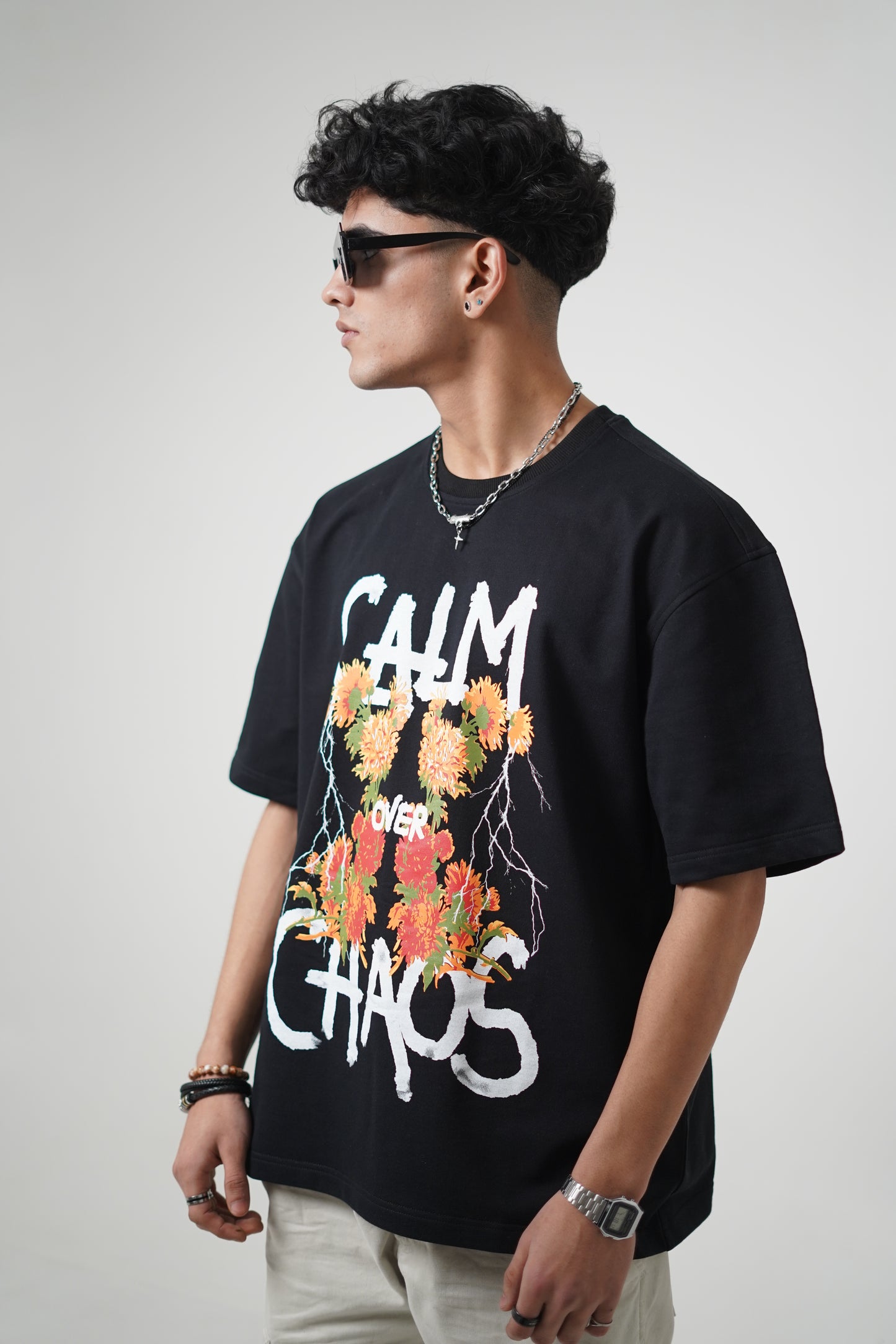 Calm Over Chaos Tee Black