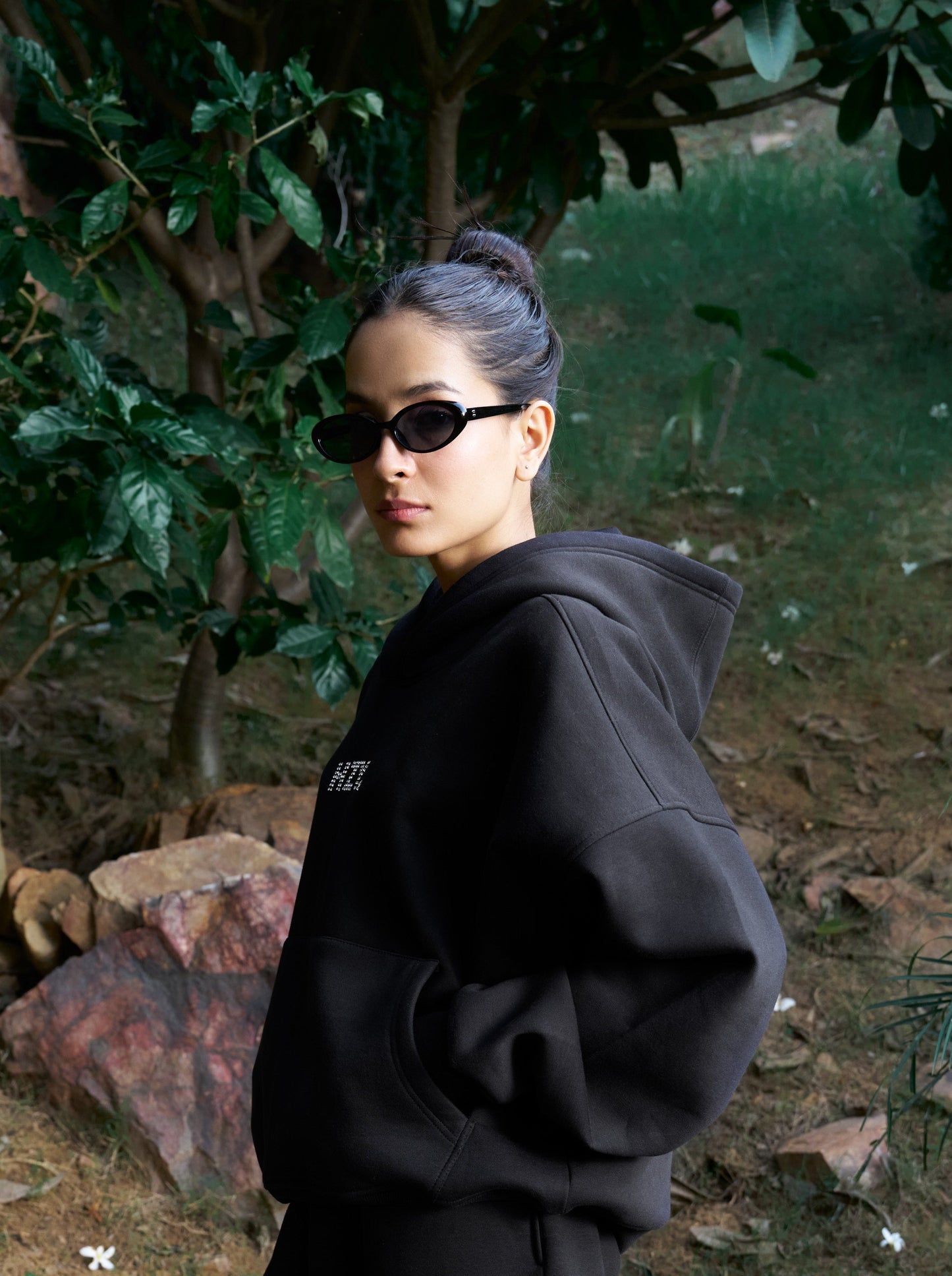 Ascend Dimonte Unisex Oversized Black Hoodie