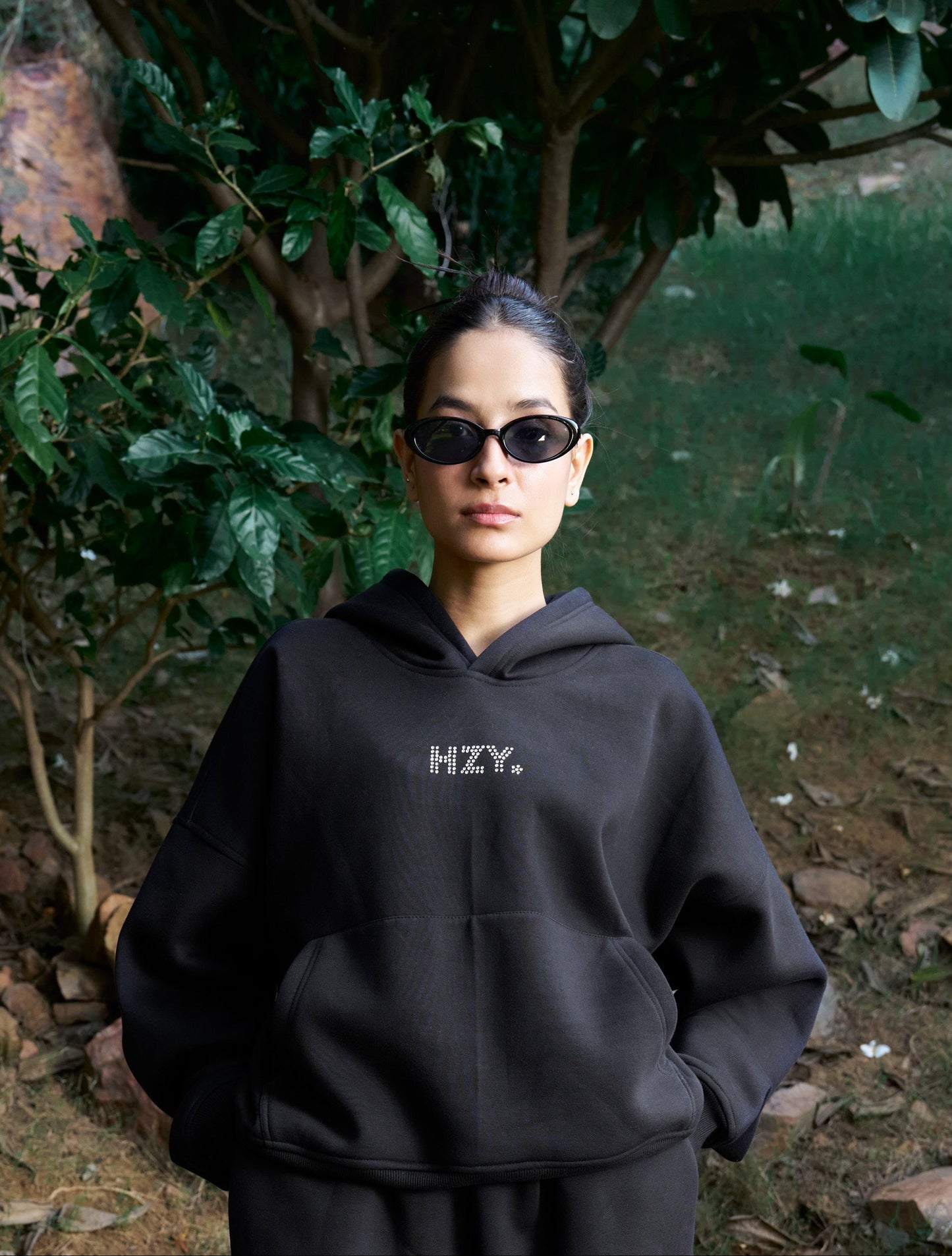 Ascend Dimonte Unisex Oversized Black Hoodie