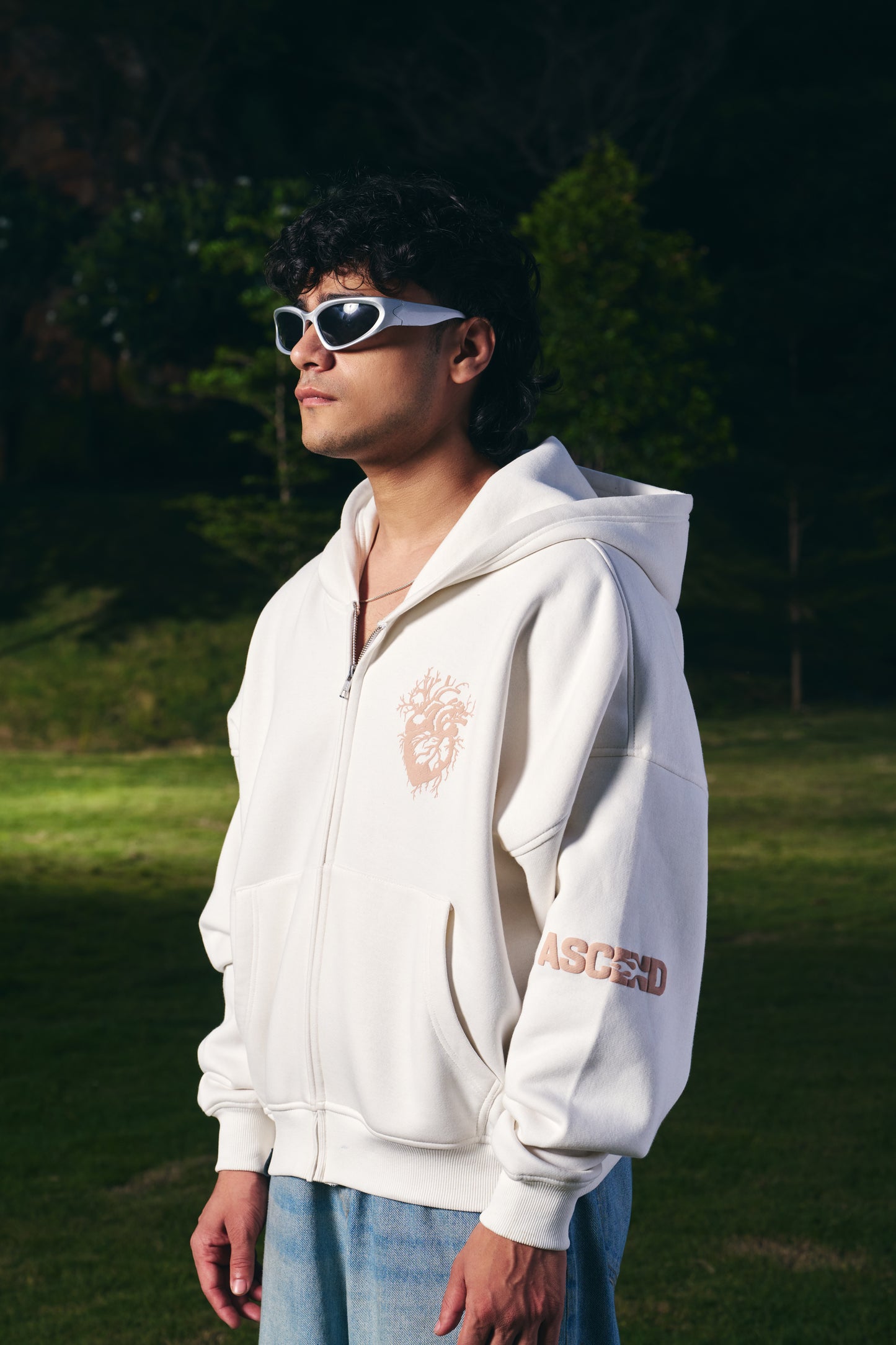 Spirit Bloom Unisex Oversized Zip-Up Hoodie