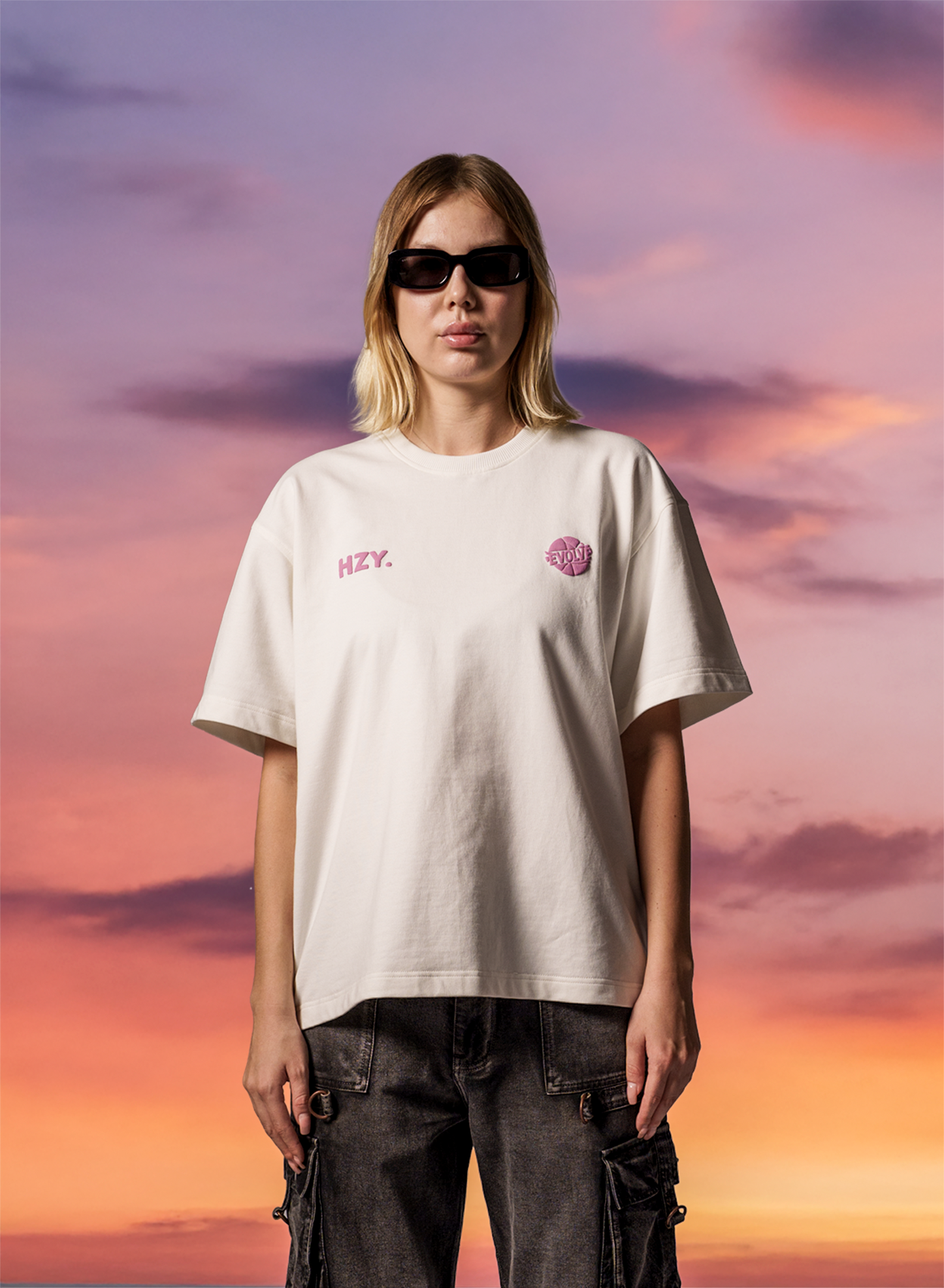 Manipulative Mayhem Off-White Puff Print Oversized T-Shirt