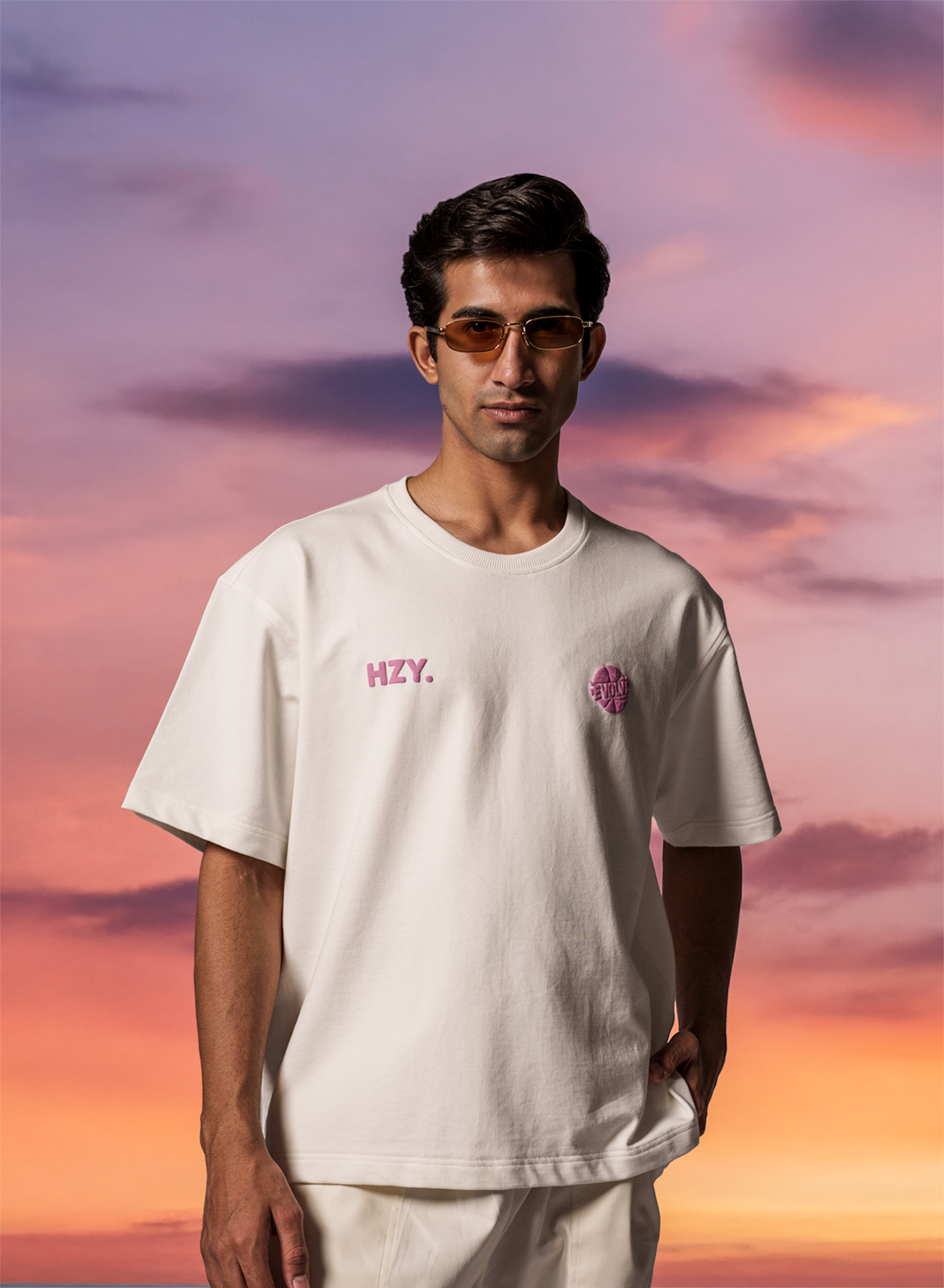 Manipulative Mayhem Off-White Puff Print Oversized T-Shirt