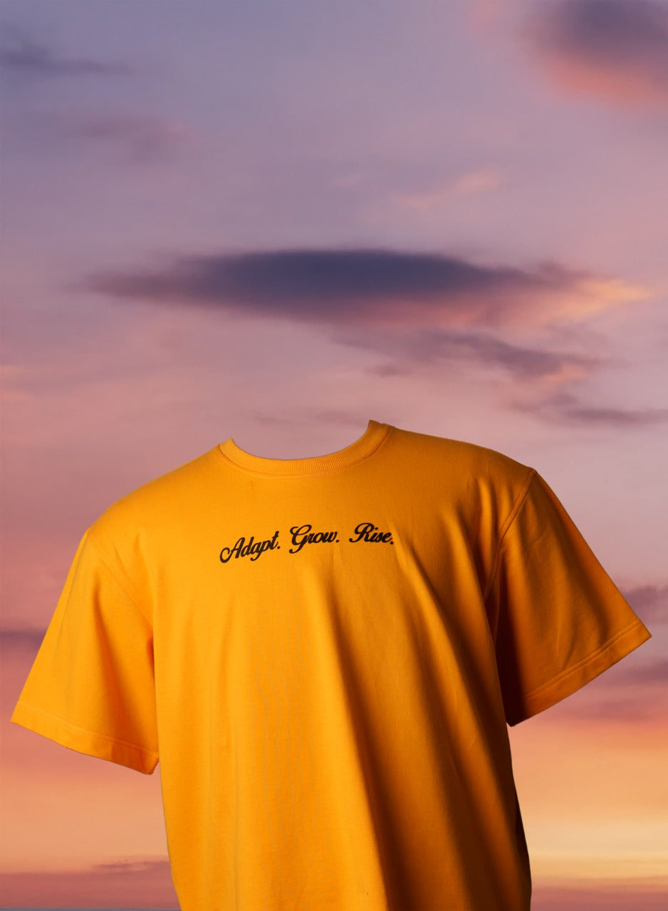 Unisex Yellow T-Shirt featuring a bold statement graphic on the front