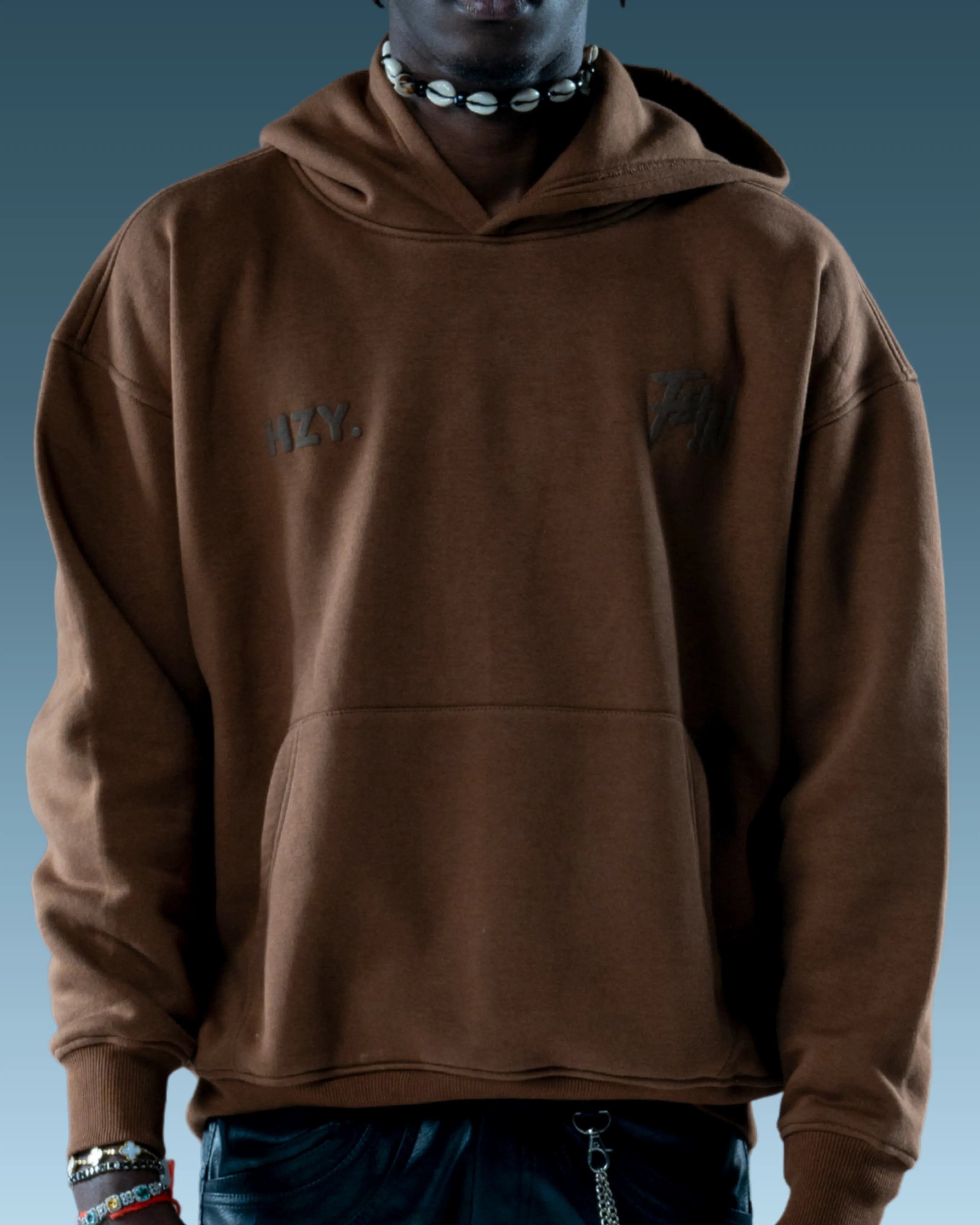 FEIN PUFF BROWN HOODIE