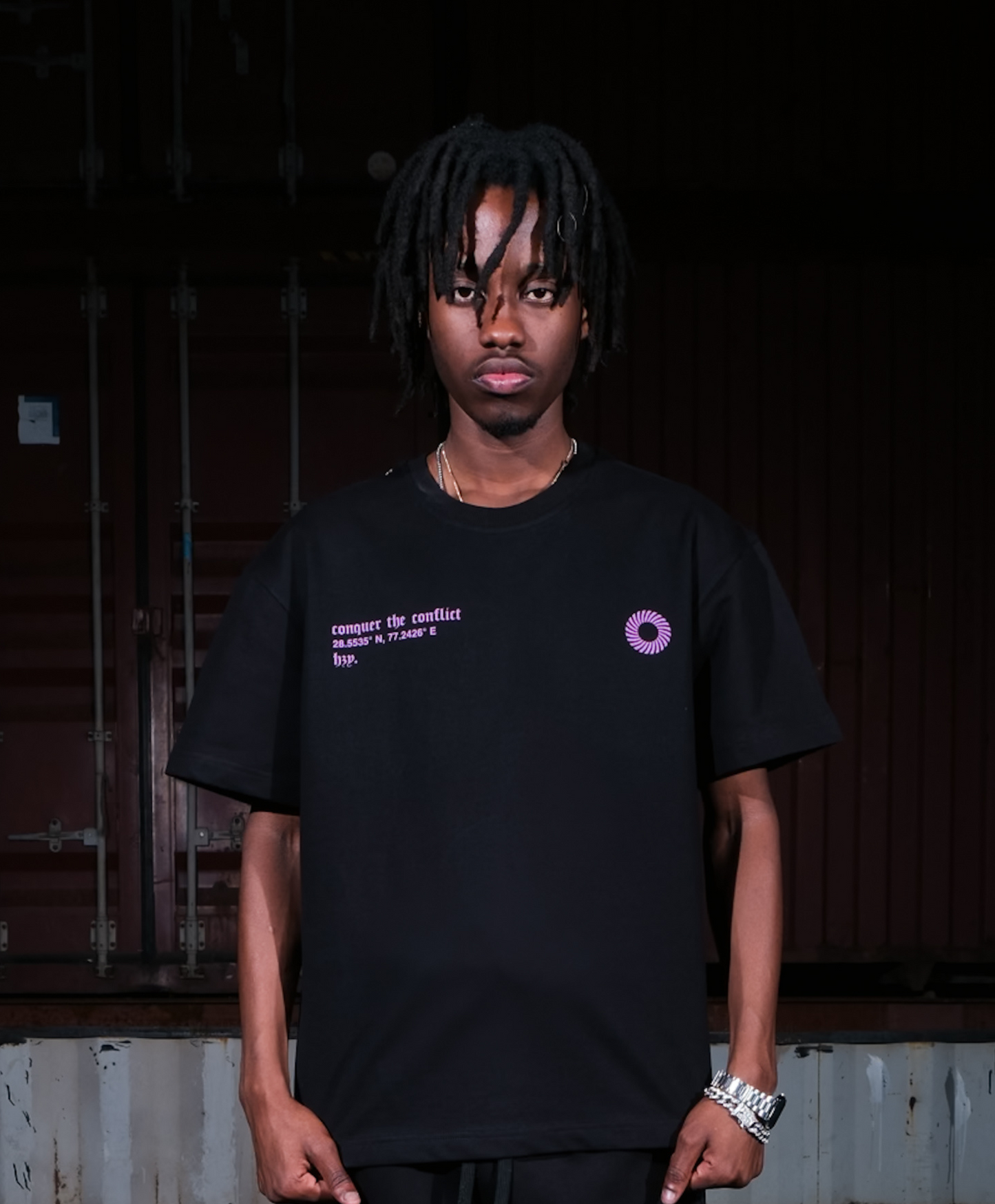 Reveraph Unisex Black Oversized T-Shirt | Minimal Style