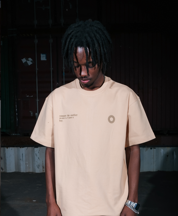 FKD Beige Puff Oversized Unisex T-Shirt | Soft Casual Wear