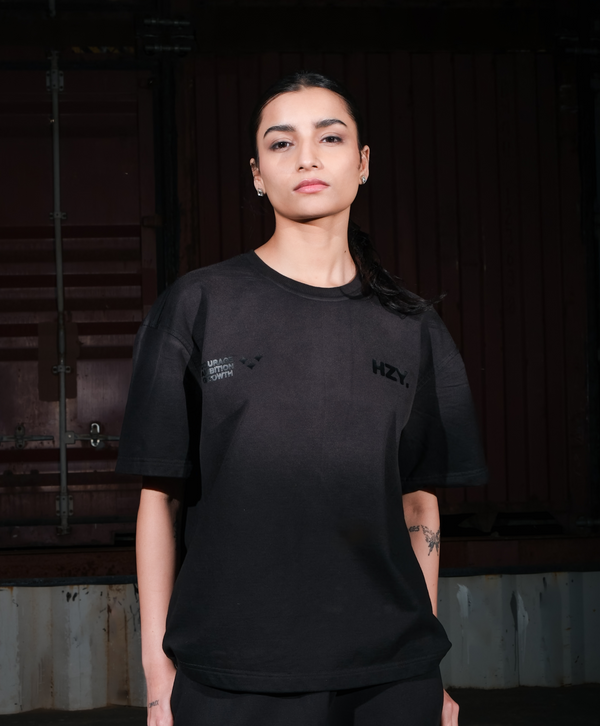 FKD Cropped Black Oversized Unisex T-Shirt
