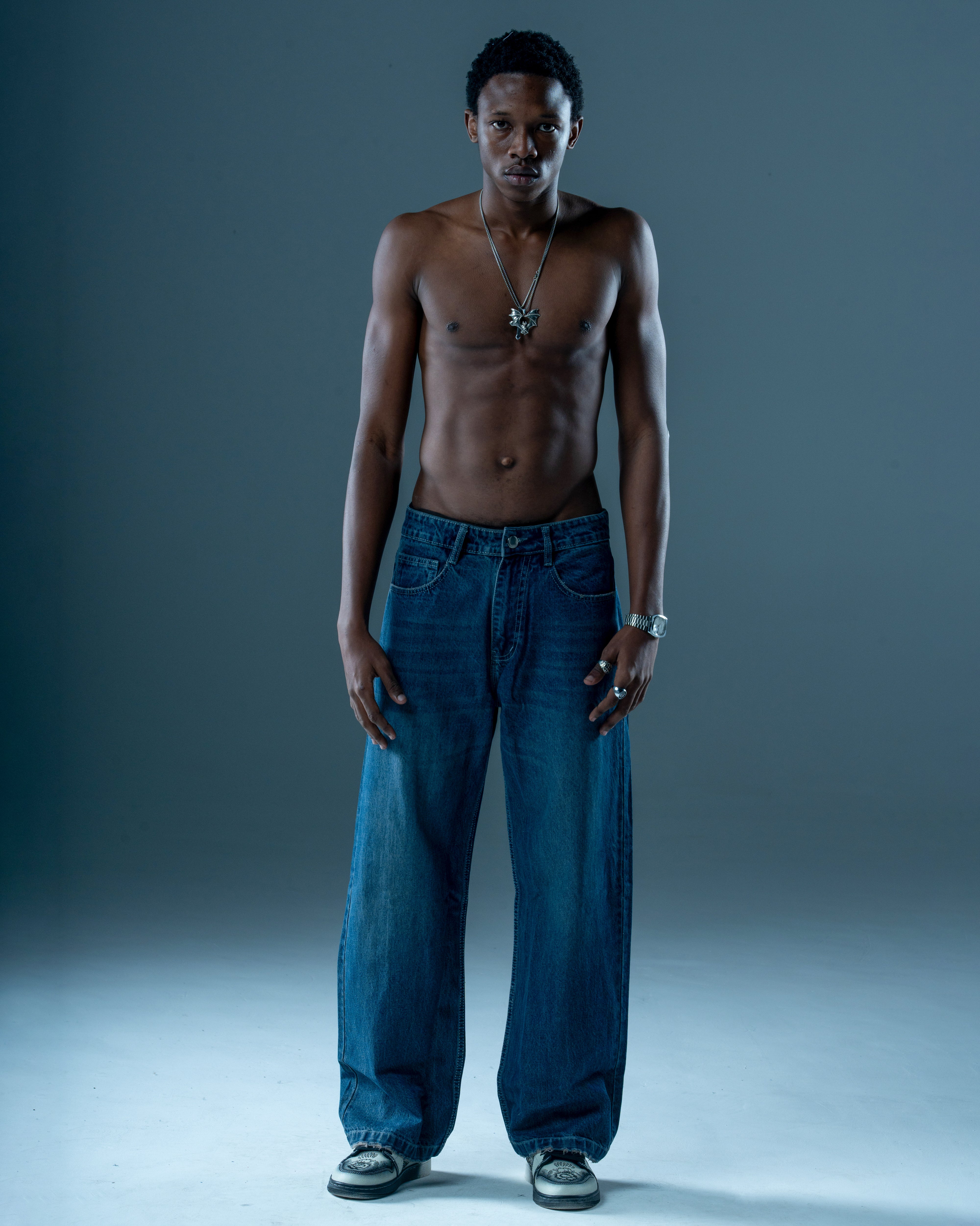 Azure Oversized Blue Cotton Denim | HZY Streetwear – HZYCLO
