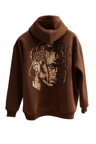 Fein Puff Brown Oversized Hoodie
