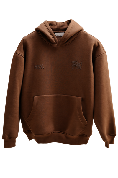 Fein Puff Brown Oversized Hoodie