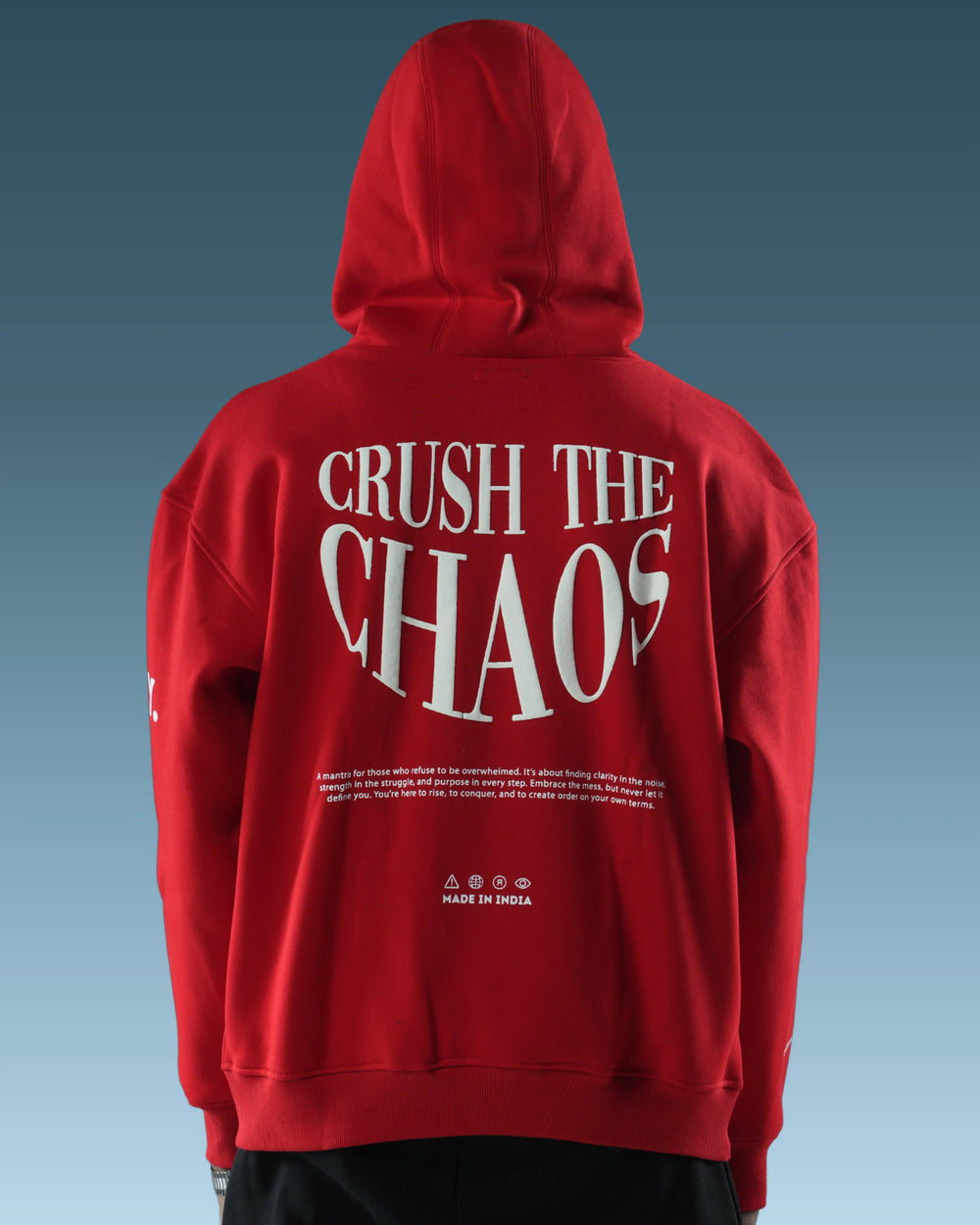 Premium red printed hoodie