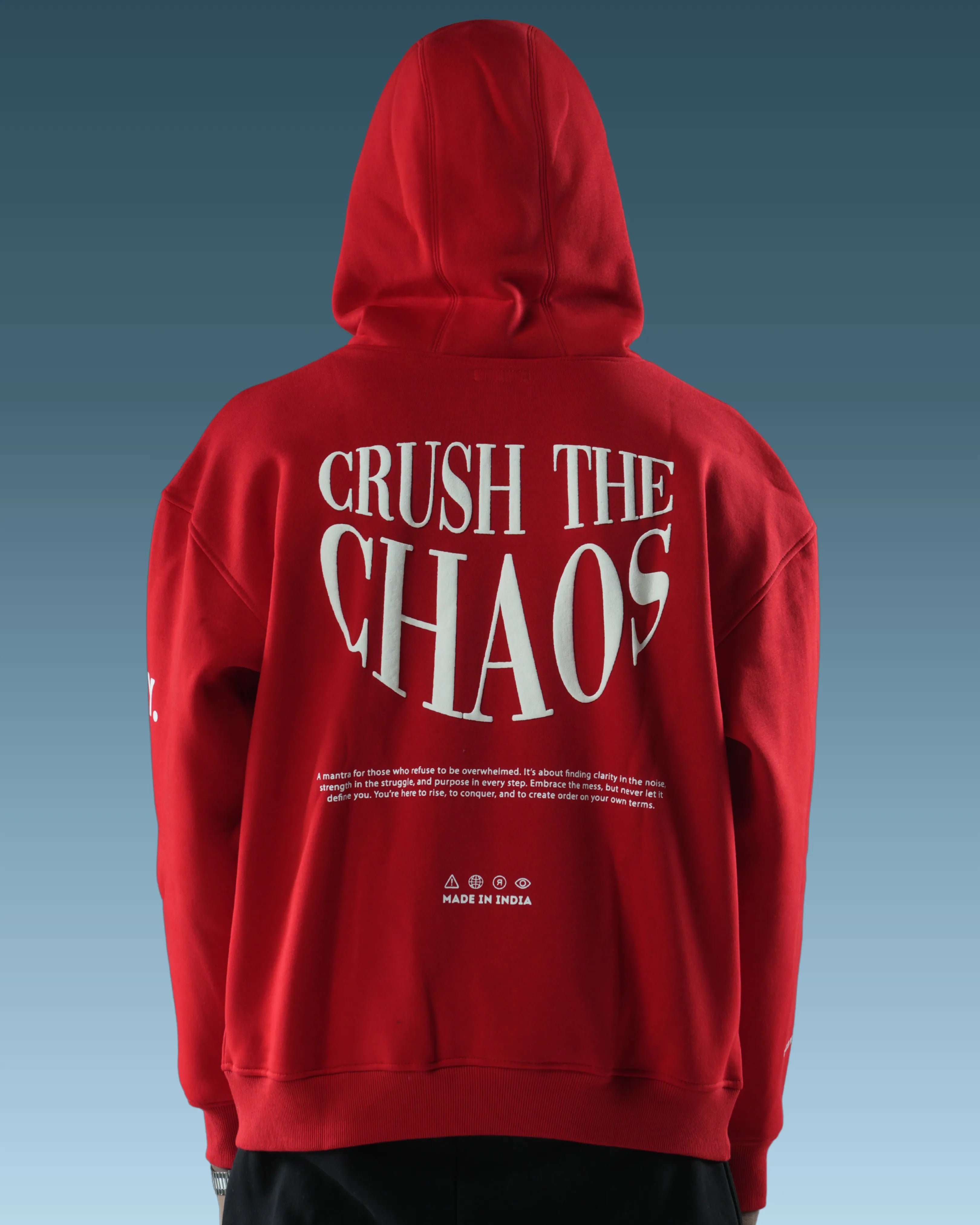 Premium red printed hoodie