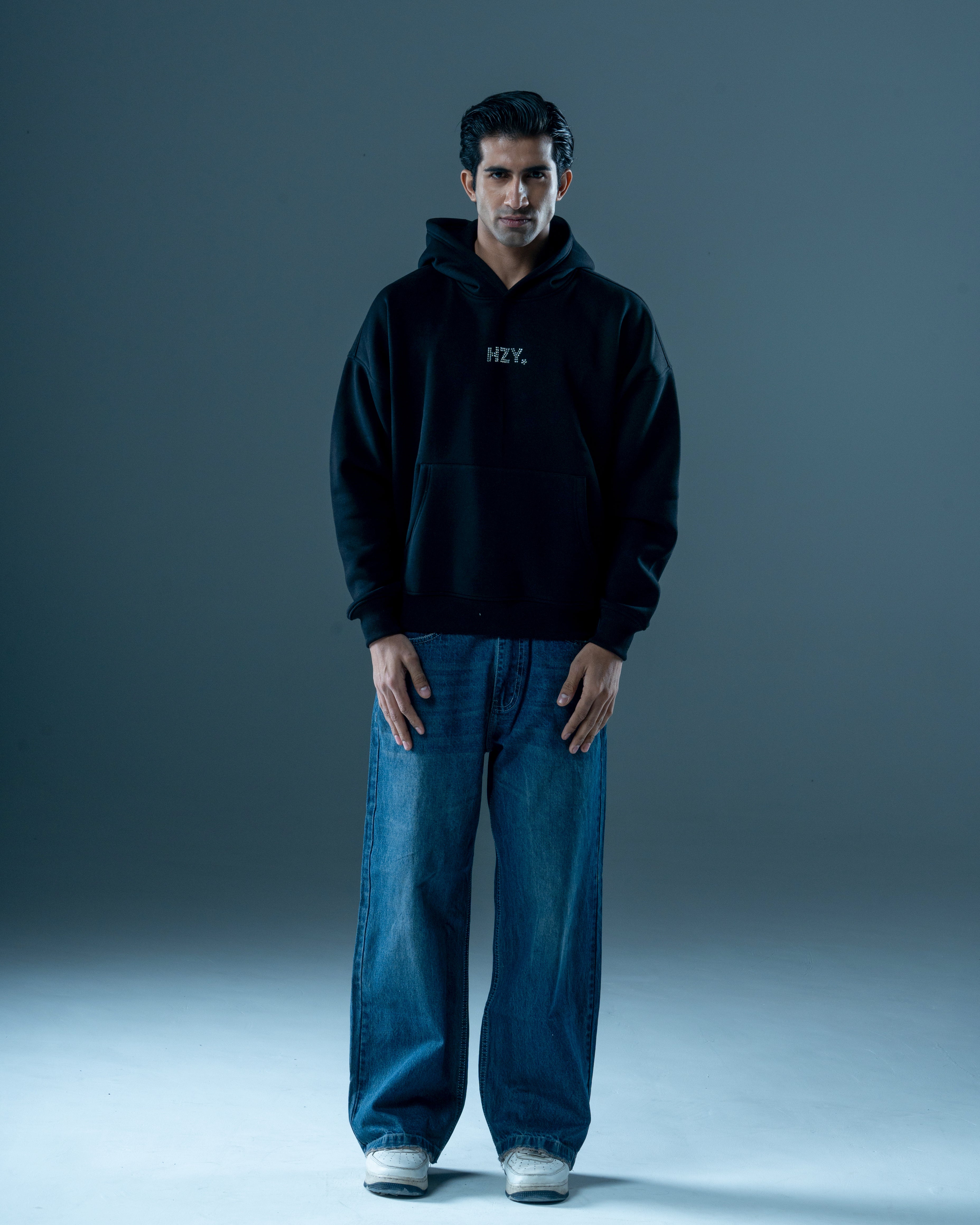 DIMONTE OVERSIZED BLACK HOODIE