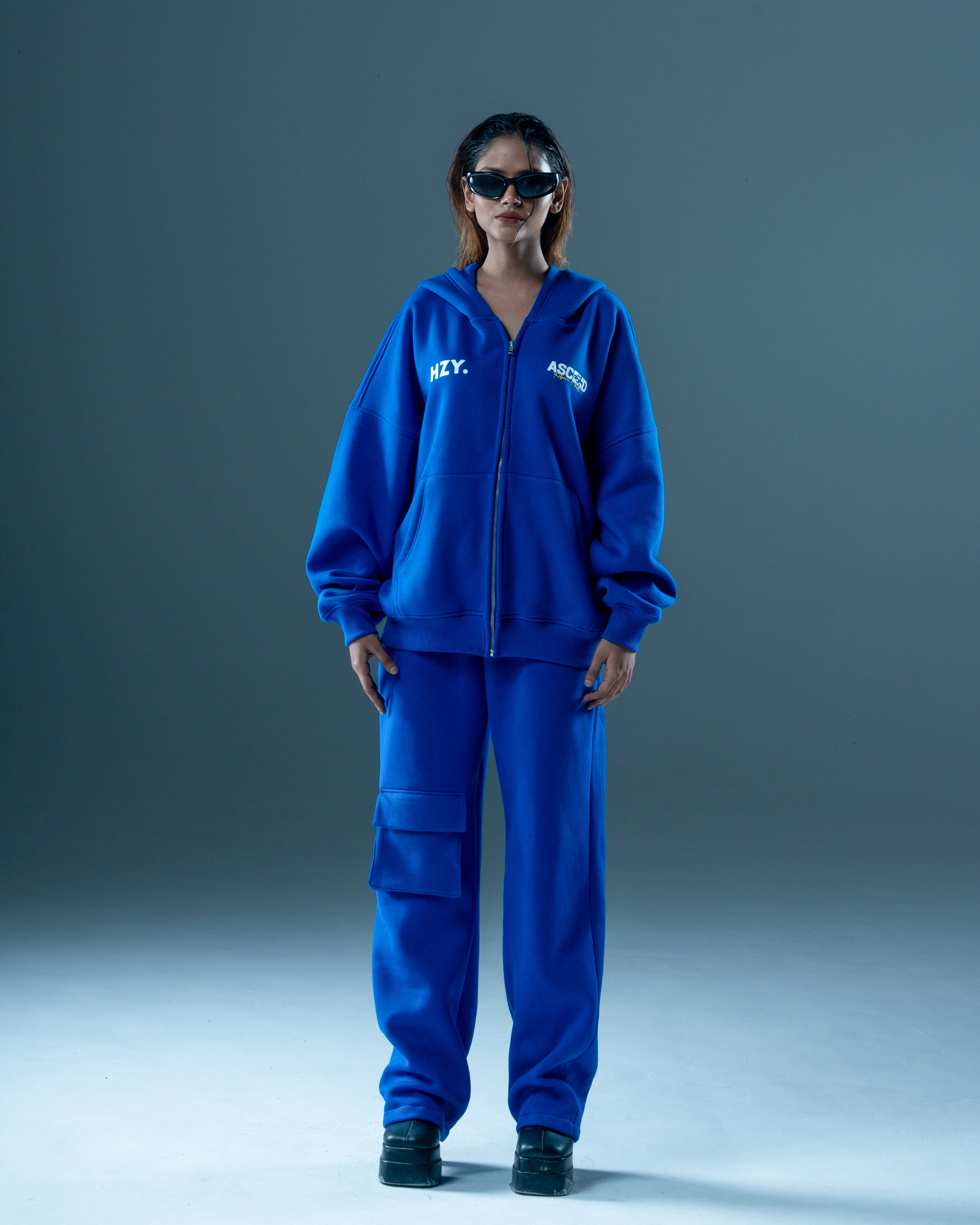 AIA COBALT BLUE ZIP-UP HOODIE-thumbmail-4