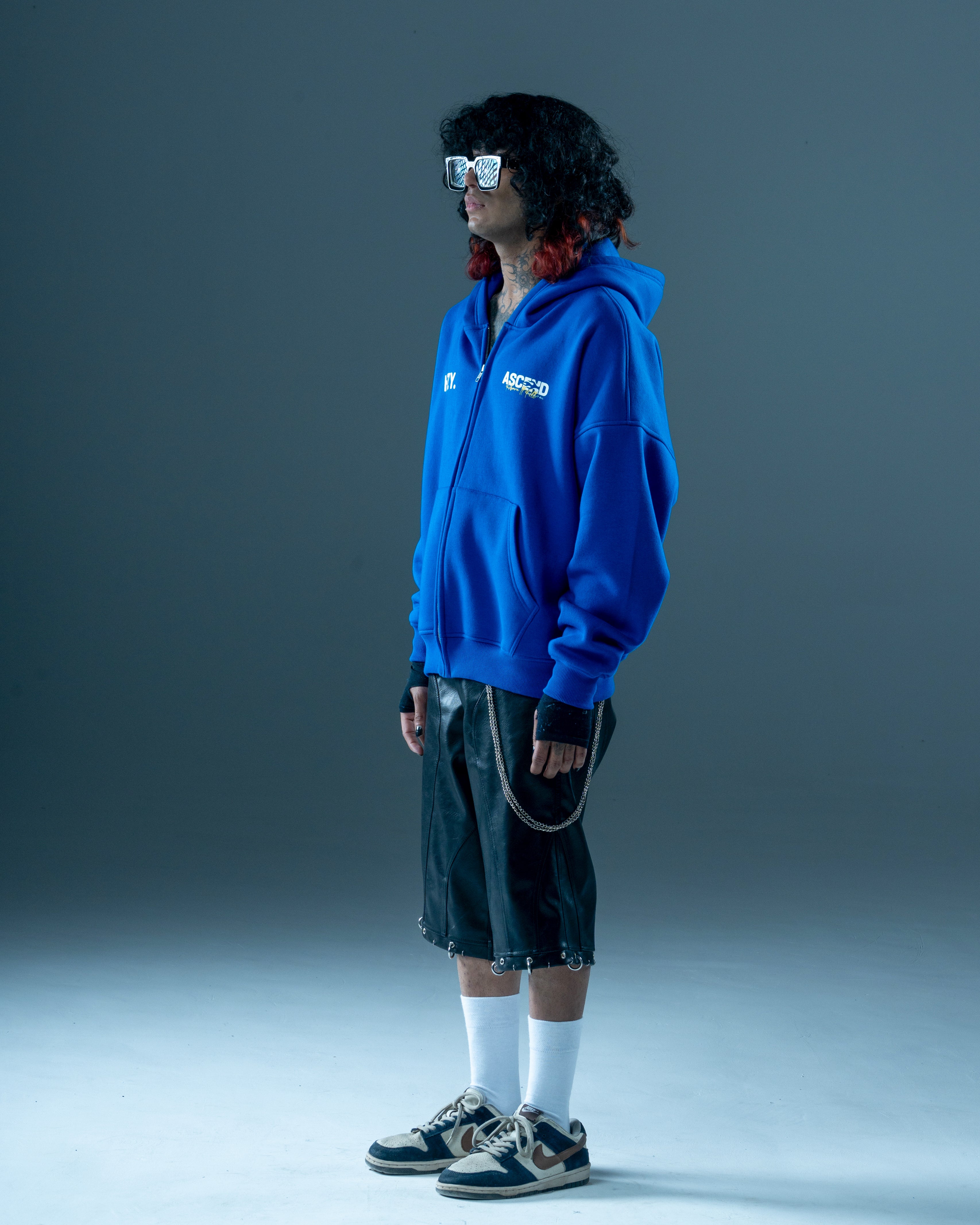 AIA COBALT BLUE ZIP-UP HOODIE-thumbmail-2