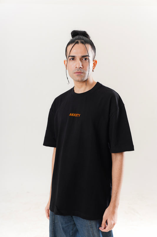 Anxiety Black Oversized Tee