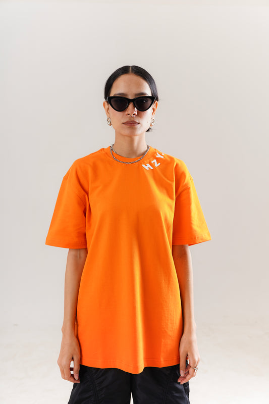 Basic Orange Oversized Tee