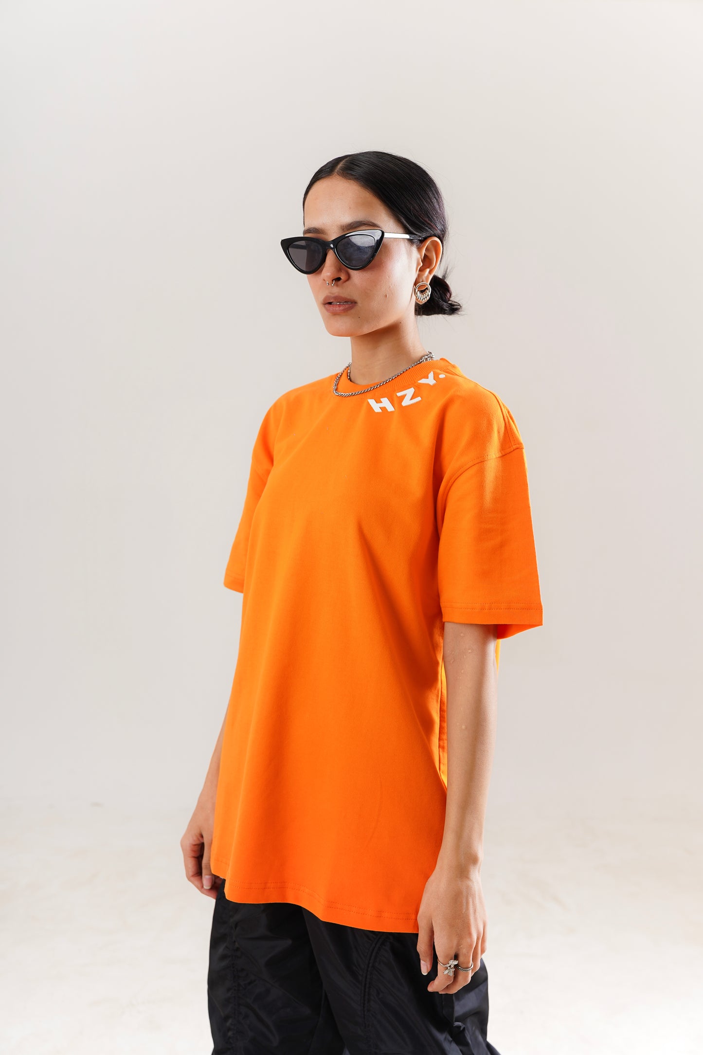 Basic Orange Oversized Tee