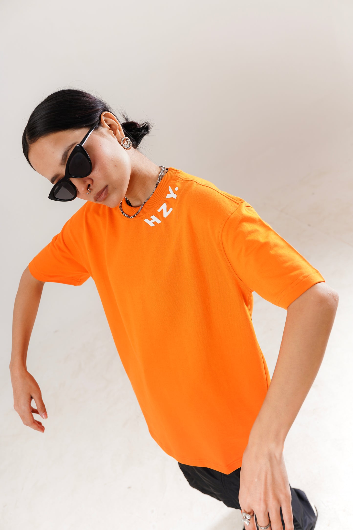 Basic Orange Oversized Tee