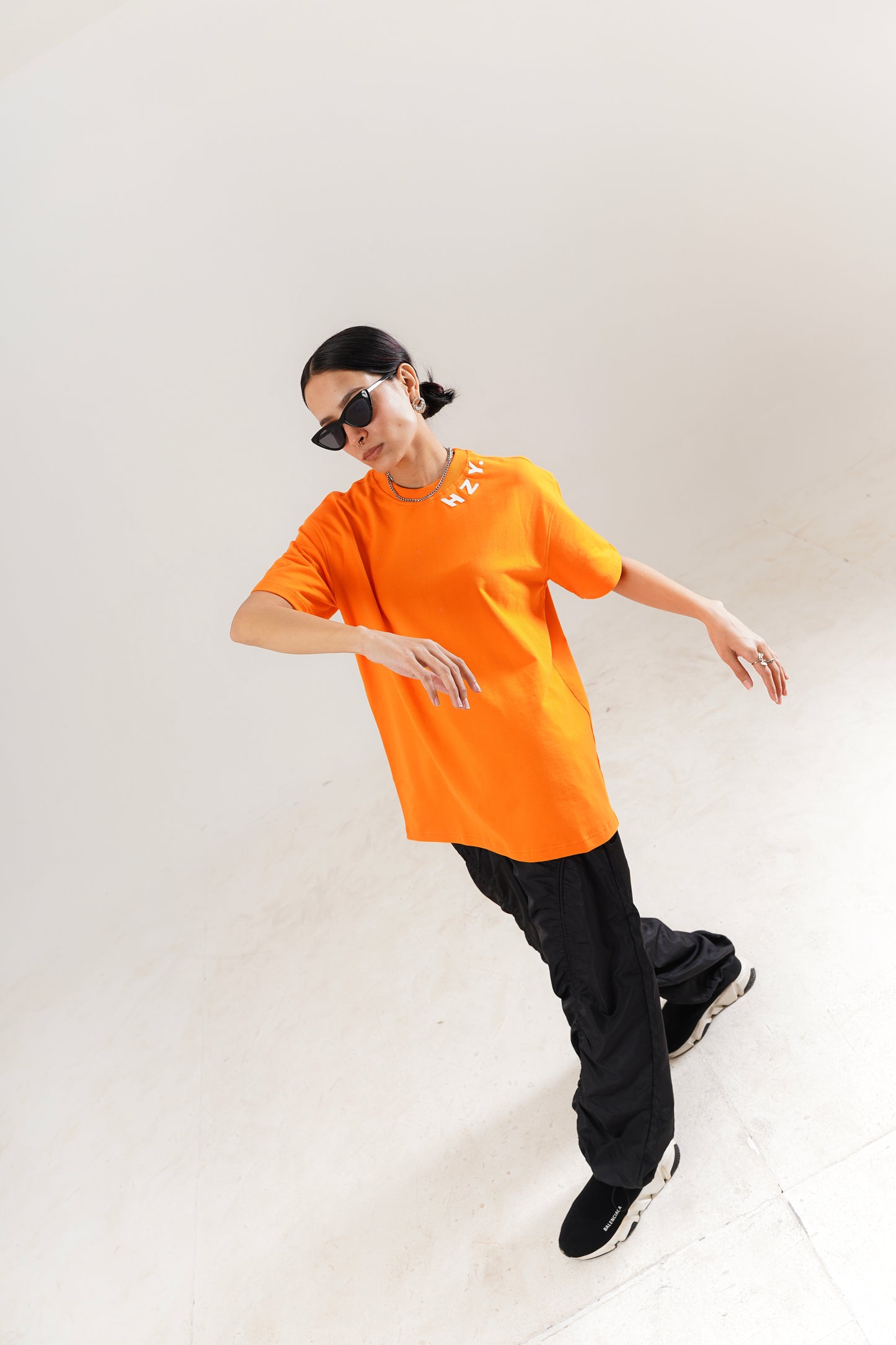 Basic Orange Oversized Tee