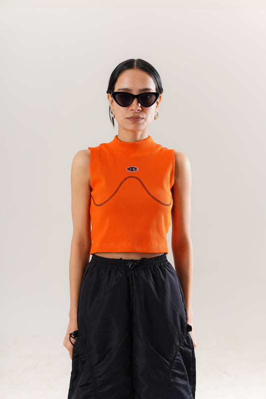 Basic Orange Crop Top