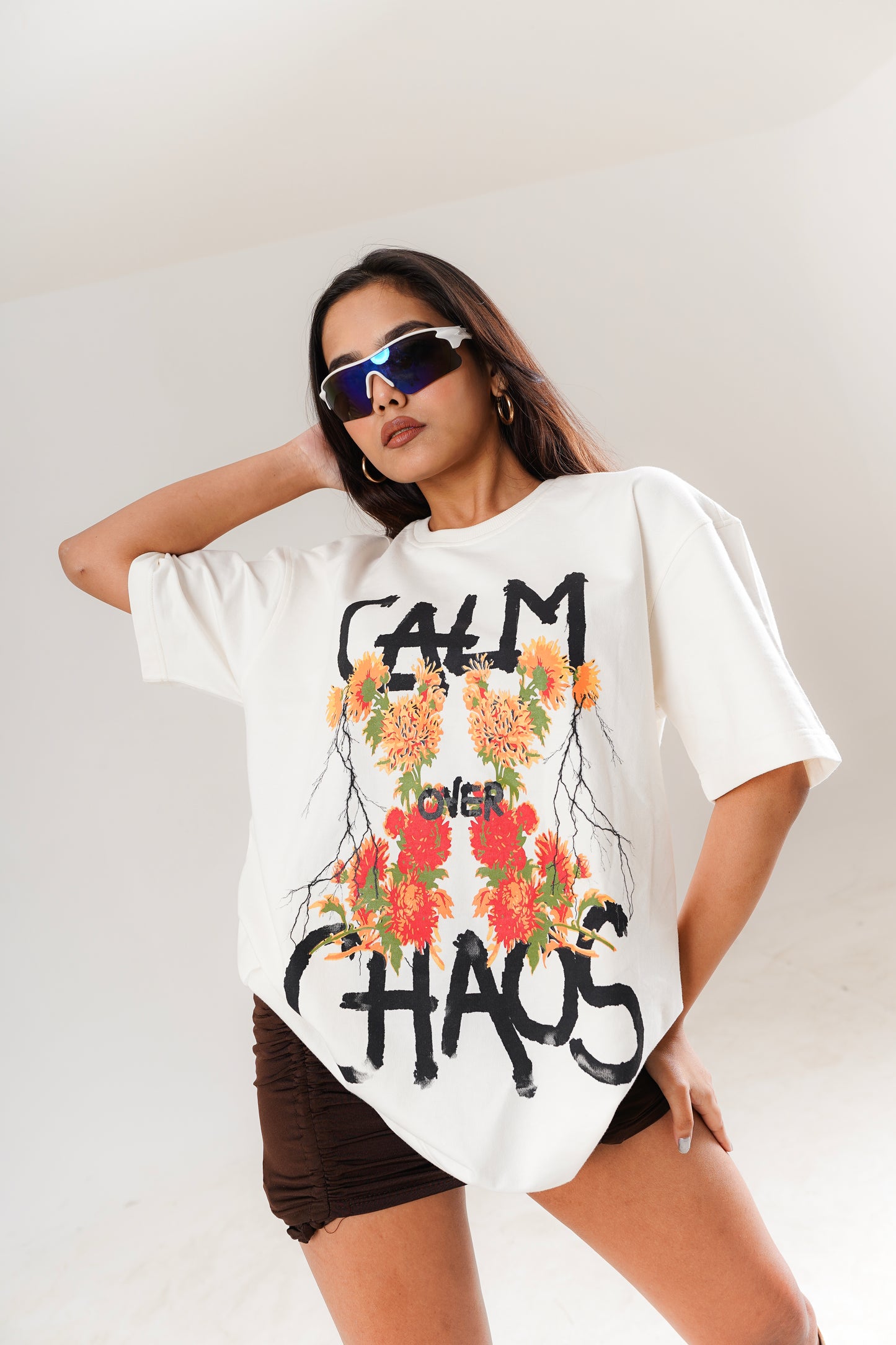 Calm Over Chaos Tee White