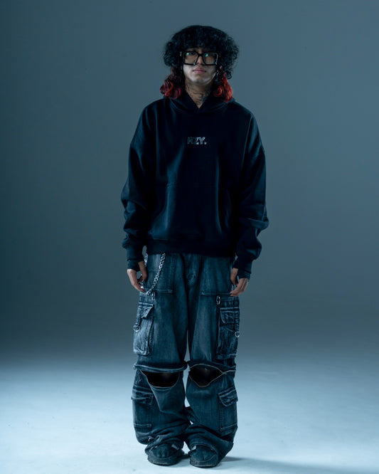 SOUL OVERSIZED BLACK HOODIE