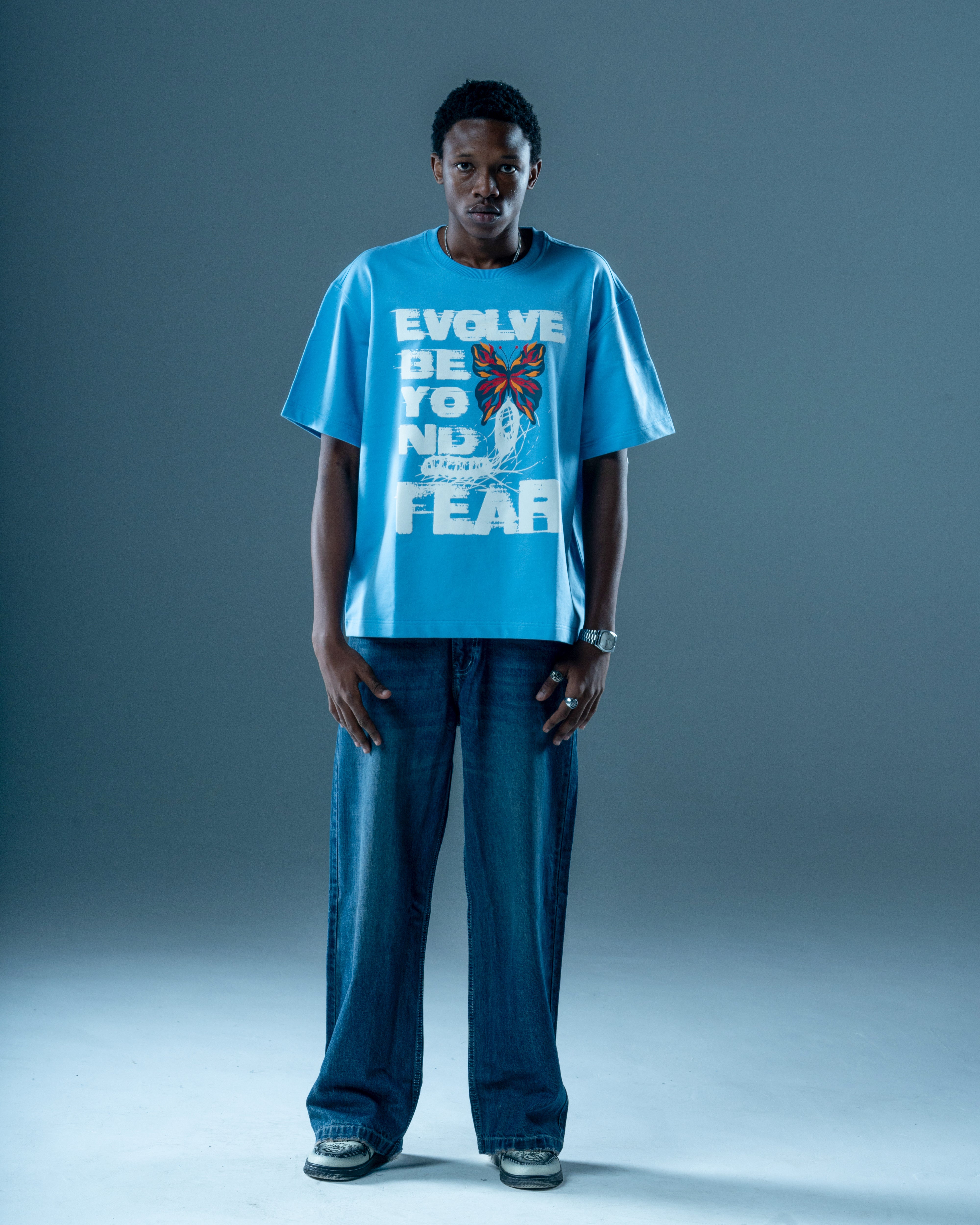 BLUE PUFF OVERSIZED T-SHIRT