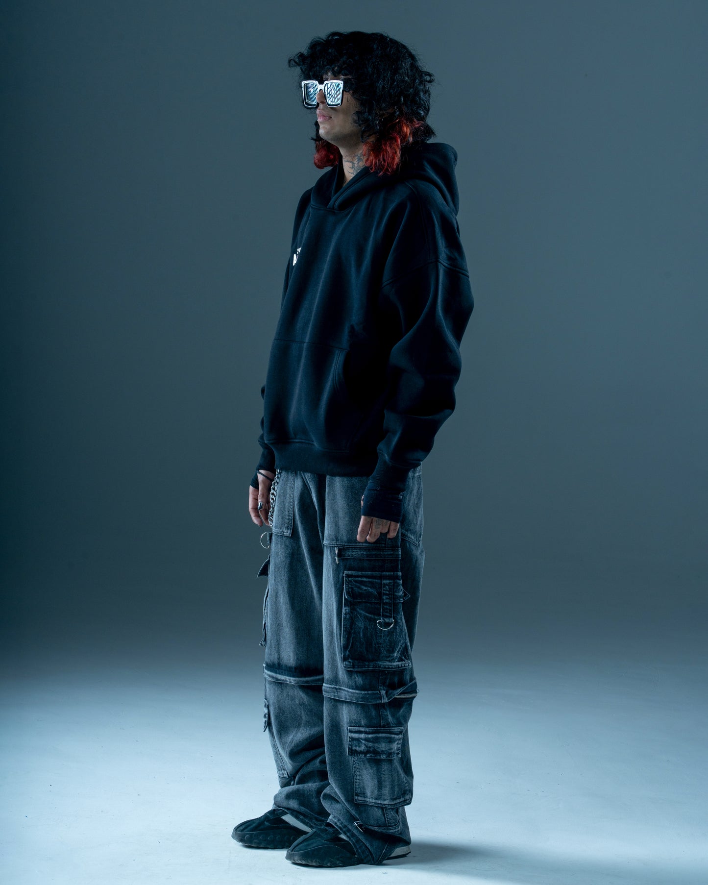 A&B OVERSIZED BLACK HOODIE