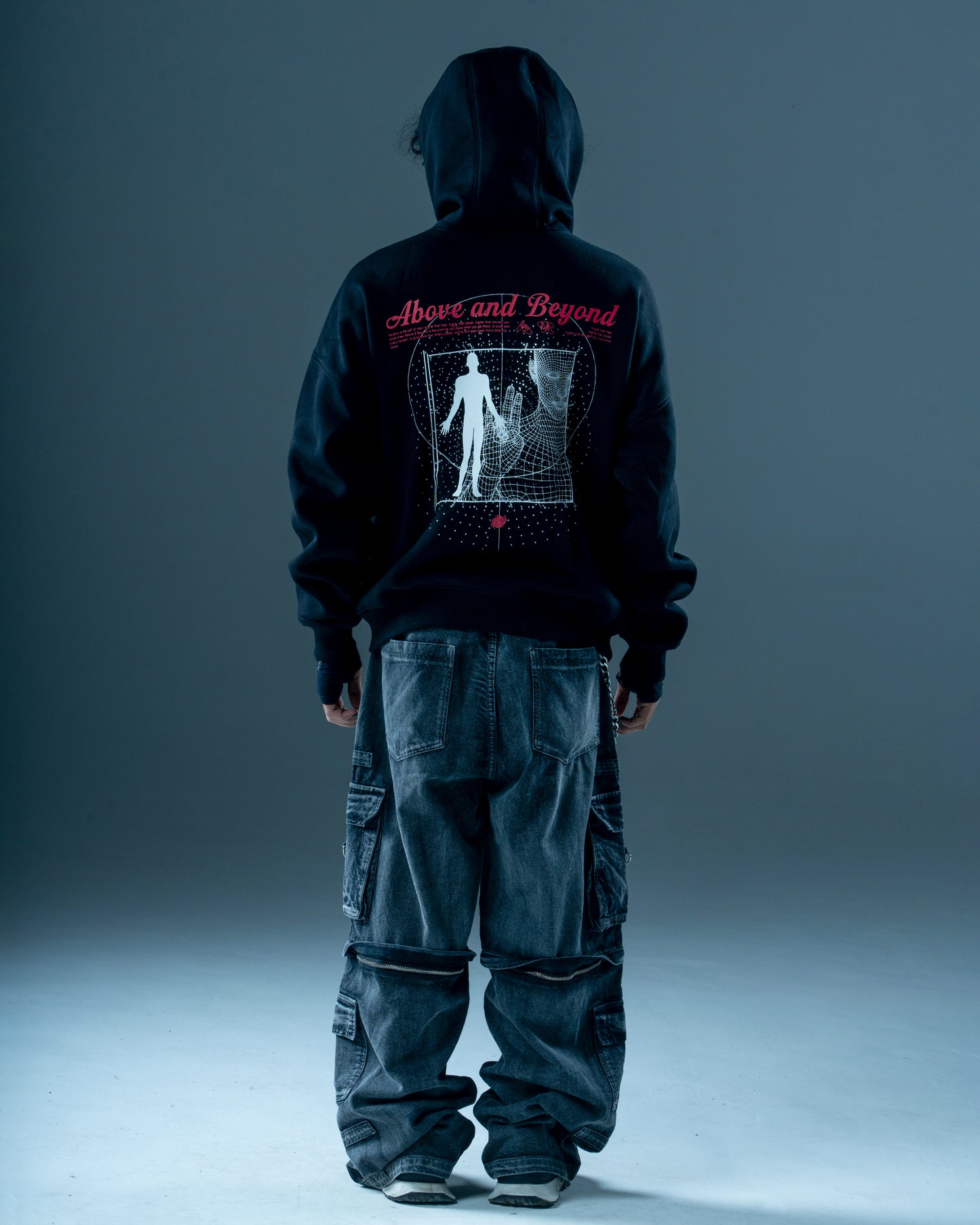 A&B OVERSIZED BLACK HOODIE