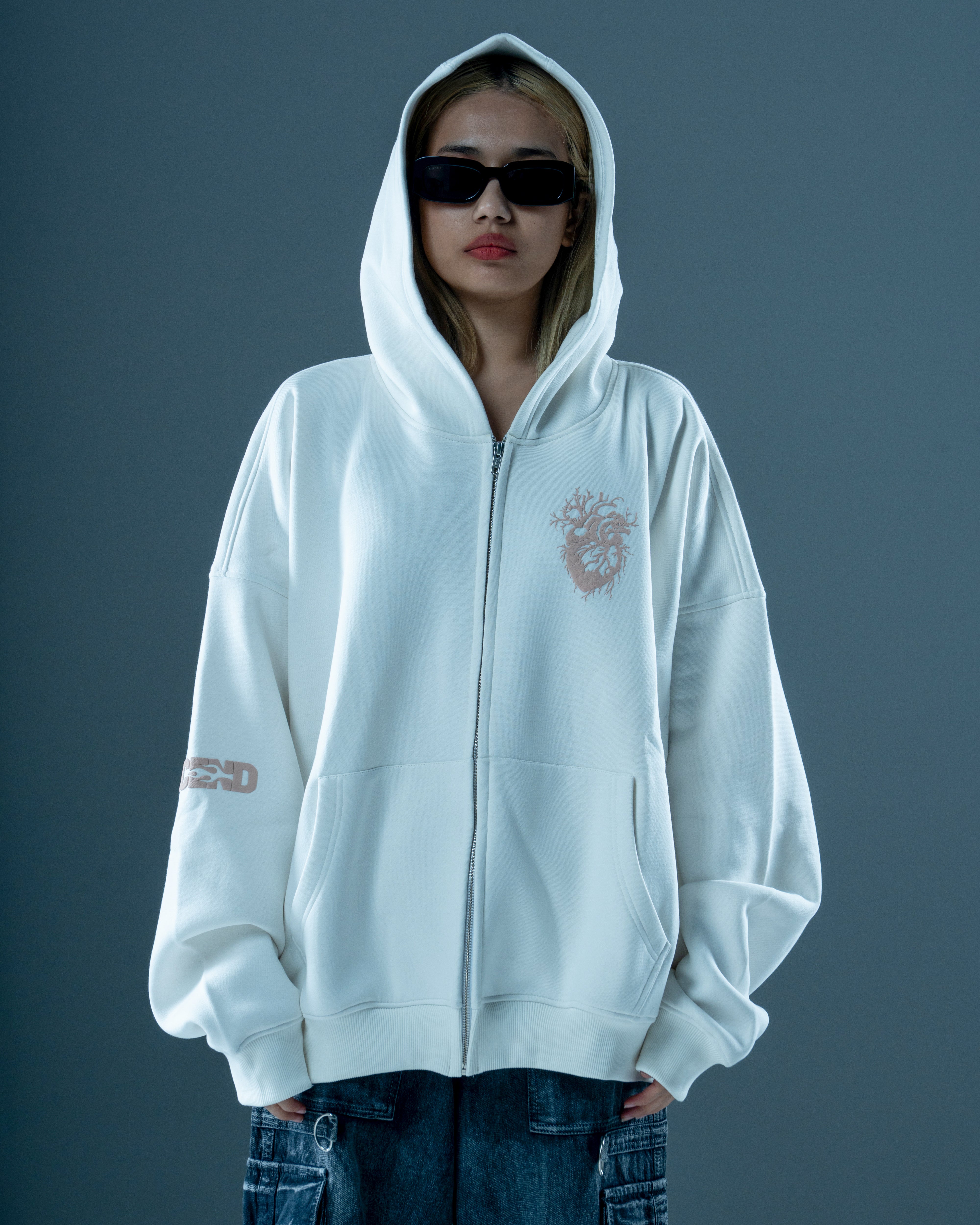 SB WHITE OVERSIZED ZIP-UP HOODIE-thumbmail-5