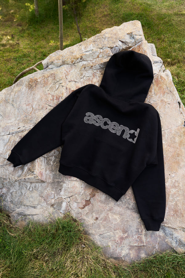 Ascend Dimonte Unisex Oversized Black Hoodie back