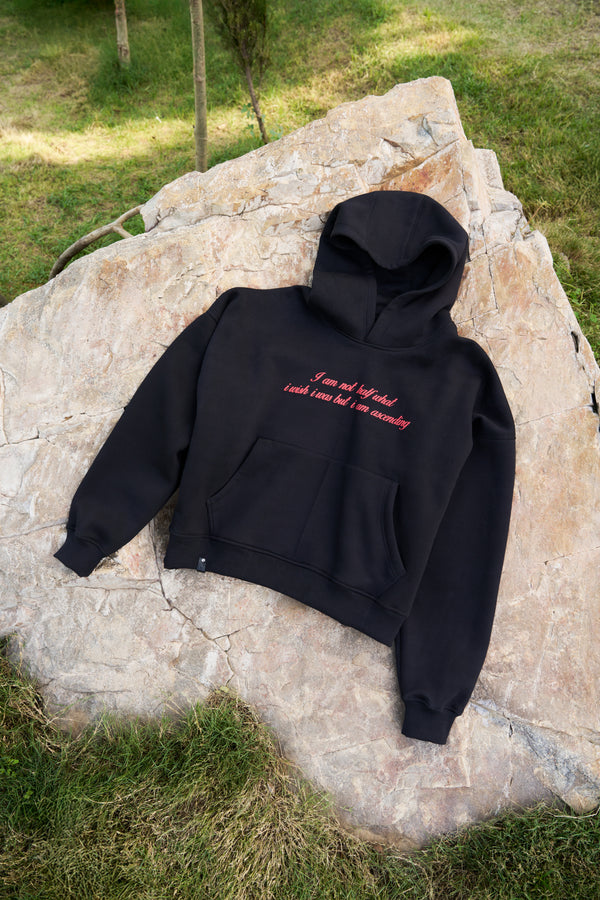 Angel Unisex Oversized Black Hoodie