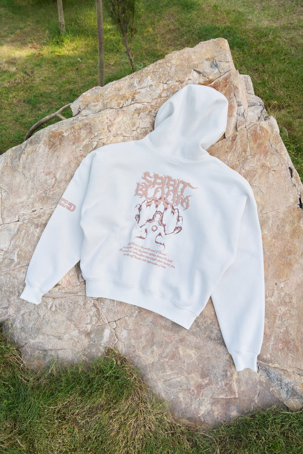 Spirit Bloom Unisex Oversized Zip-Up Hoodie back