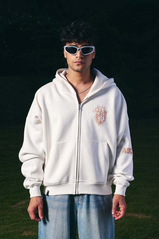 Spirit Bloom Unisex Oversized Zip-Up Hoodie