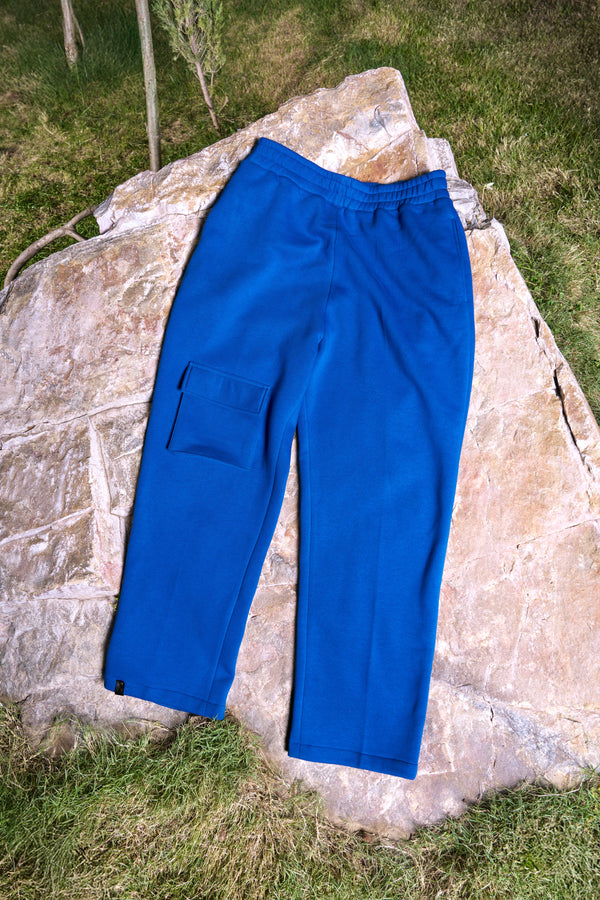 HZY Front Pocket Unisex Oversized Cobalt Blue Jogger