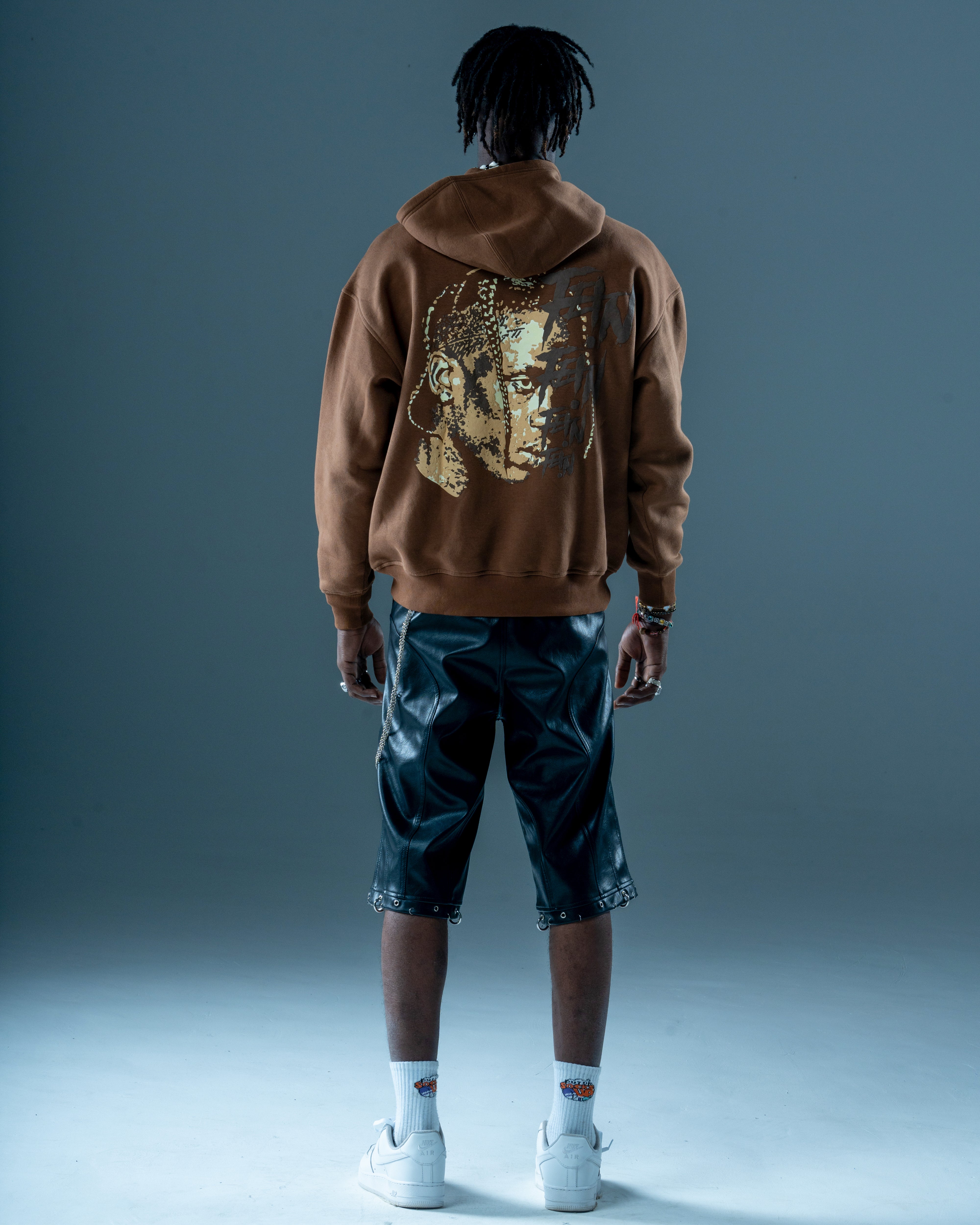 FEIN PUFF BROWN HOODIE-thumbmail-4