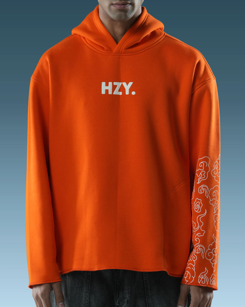 Orange premium oversized hoodie